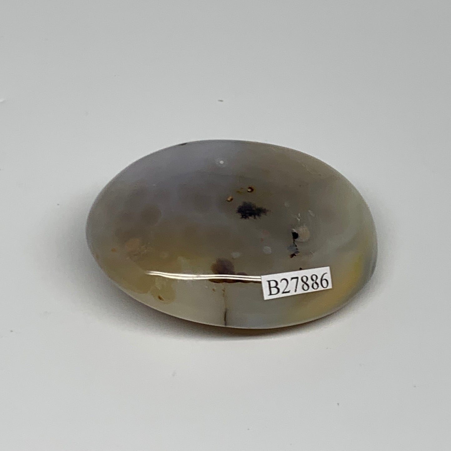 85.5g, 2.3"x1.7"x0.9" Orca Agate Palm-Stone Reiki Energy Crystal Reiki, B27886