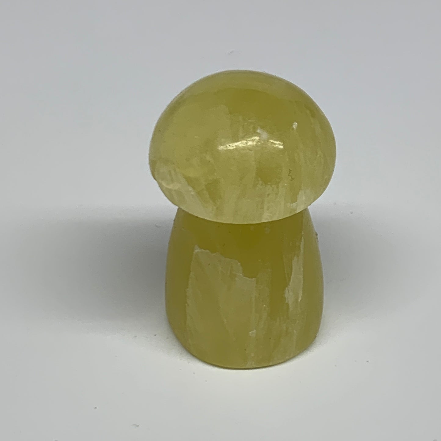 87.6g, 2"x1.2" Natural Lemon Calcite Mushroom Gemstone @Pakistan, B31675