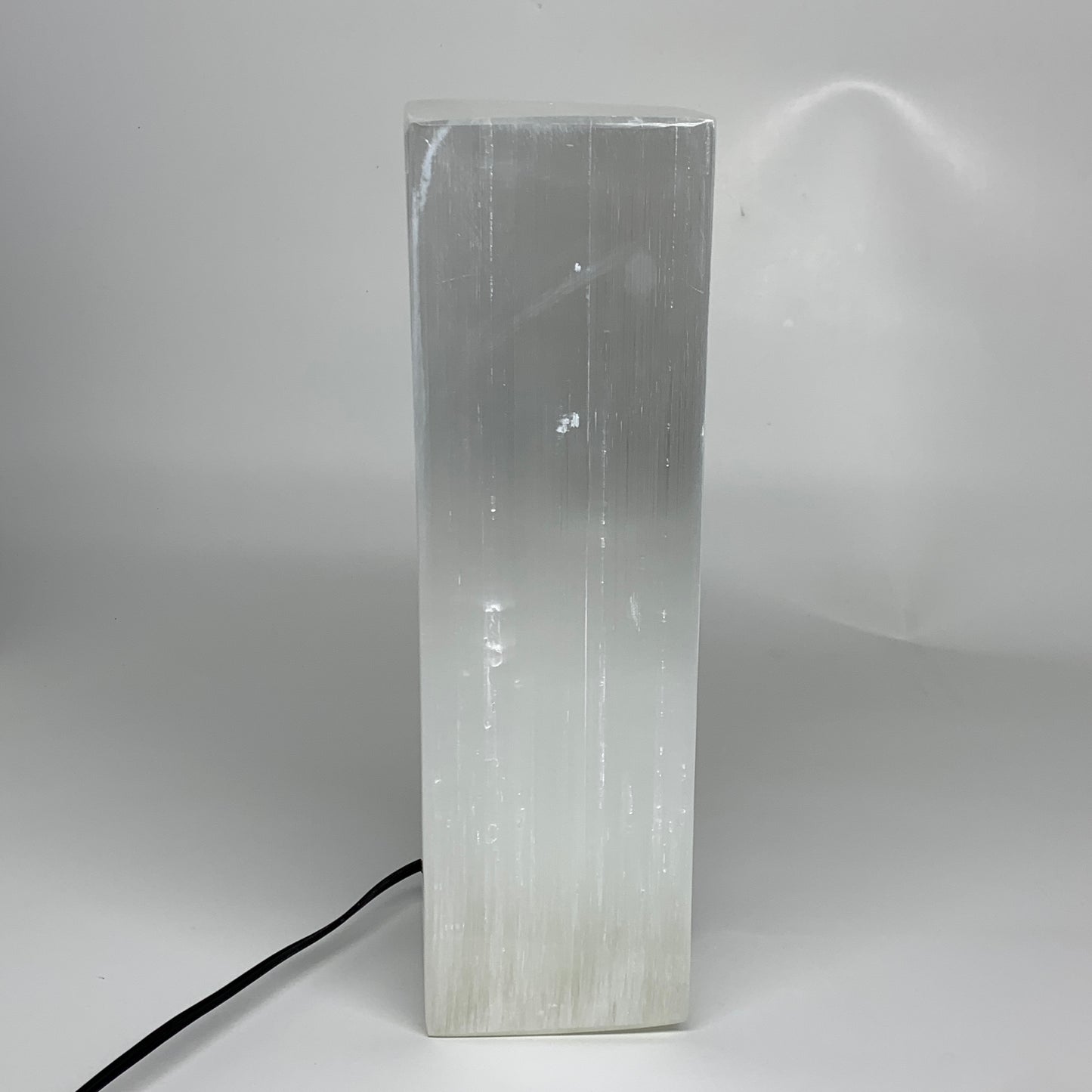 11.6 lbs. 11.75"x3.5", Rectangle Selenite (Satin Spar) Lamp, w/6ft Chord, B35794