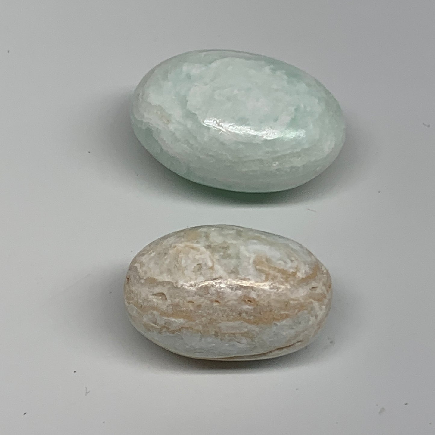 103.6g, 1.6"-1.9", 2pcs, Caribbean Calcite Palm-Stone @Afghanistan, B33701