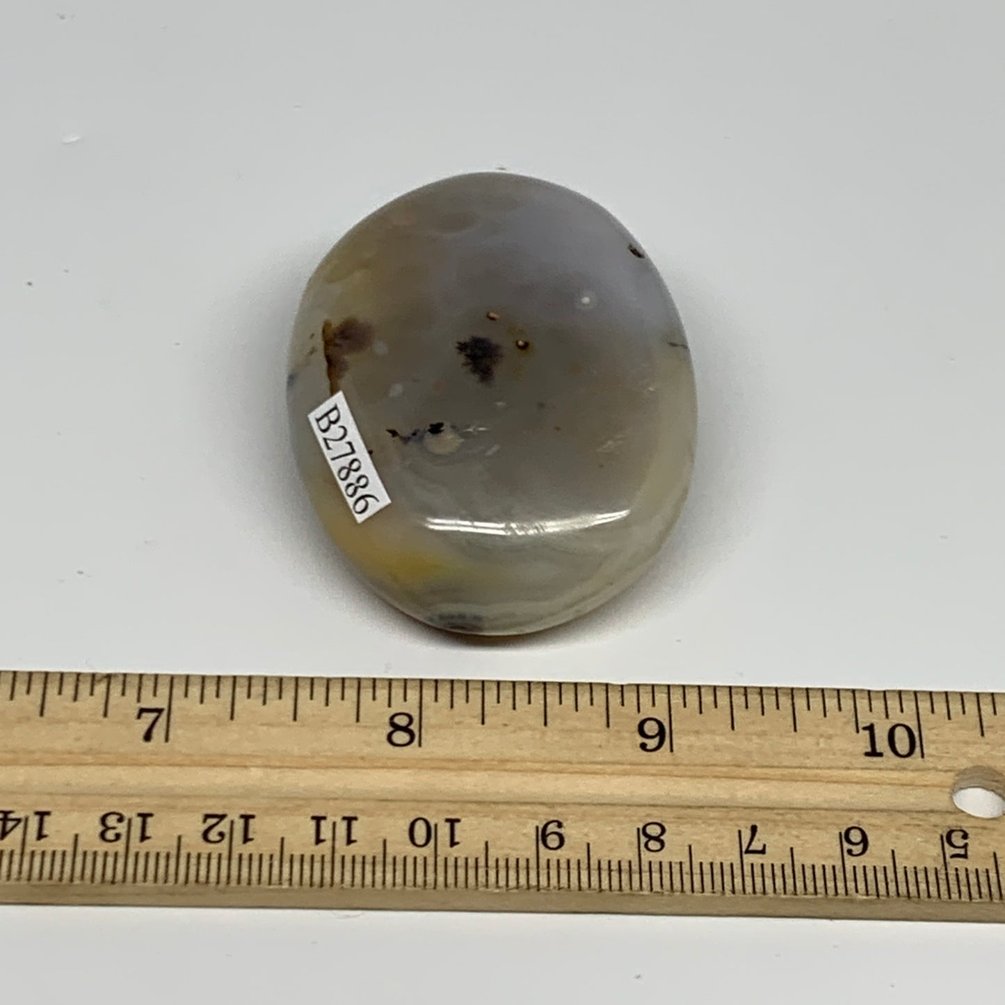 85.5g, 2.3"x1.7"x0.9" Orca Agate Palm-Stone Reiki Energy Crystal Reiki, B27886