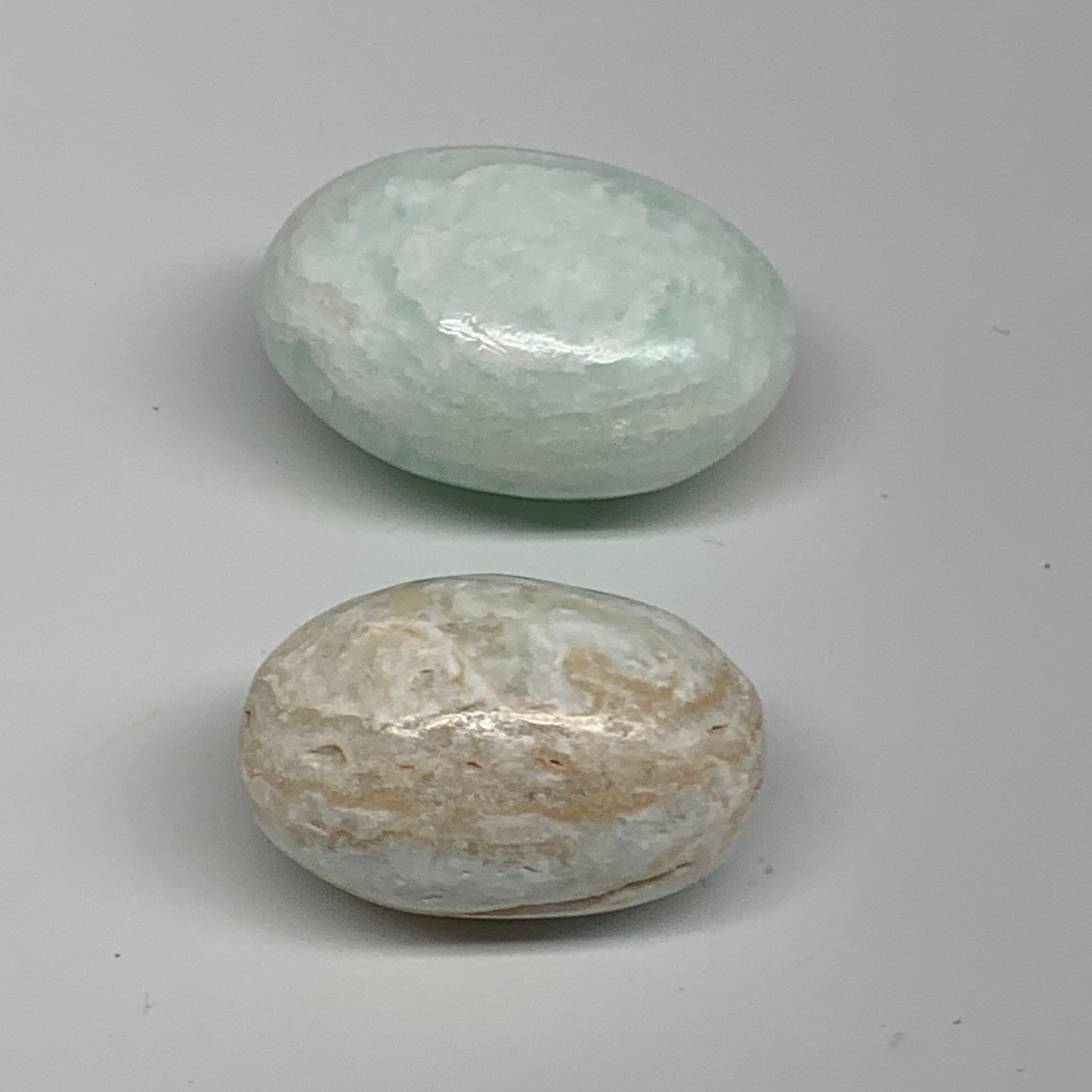 103.6g, 1.6"-1.9", 2pcs, Caribbean Calcite Palm-Stone @Afghanistan, B33701