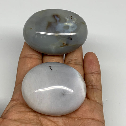 164.4g, 2"-2.1", 2pcs, Orca Agate Palm-Stone Reiki Energy Crystal Reiki, B27887