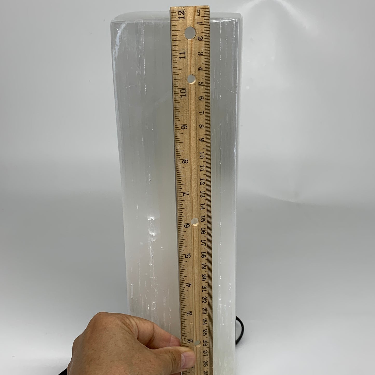 11.6 lbs. 11.75"x3.5", Rectangle Selenite (Satin Spar) Lamp, w/6ft Chord, B35794