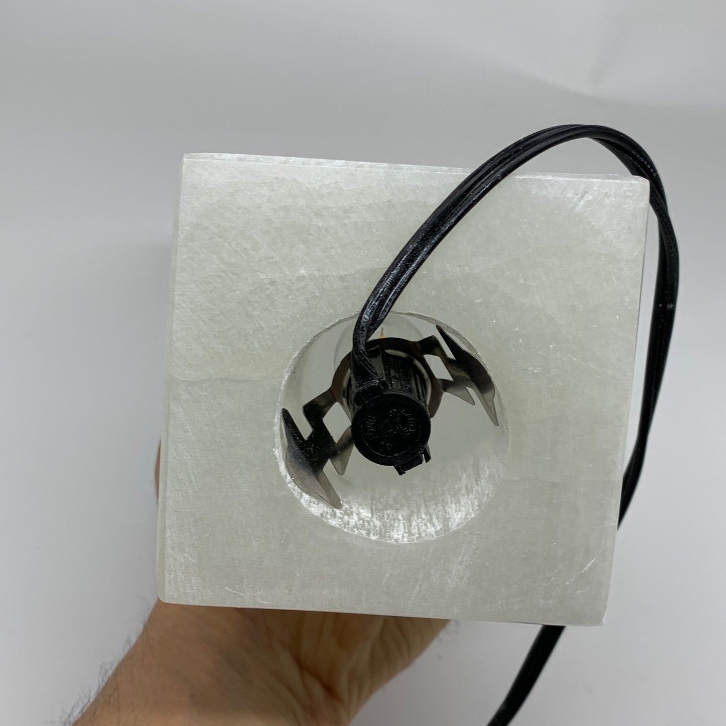 11.6 lbs. 11.75"x3.5", Rectangle Selenite (Satin Spar) Lamp, w/6ft Chord, B35794