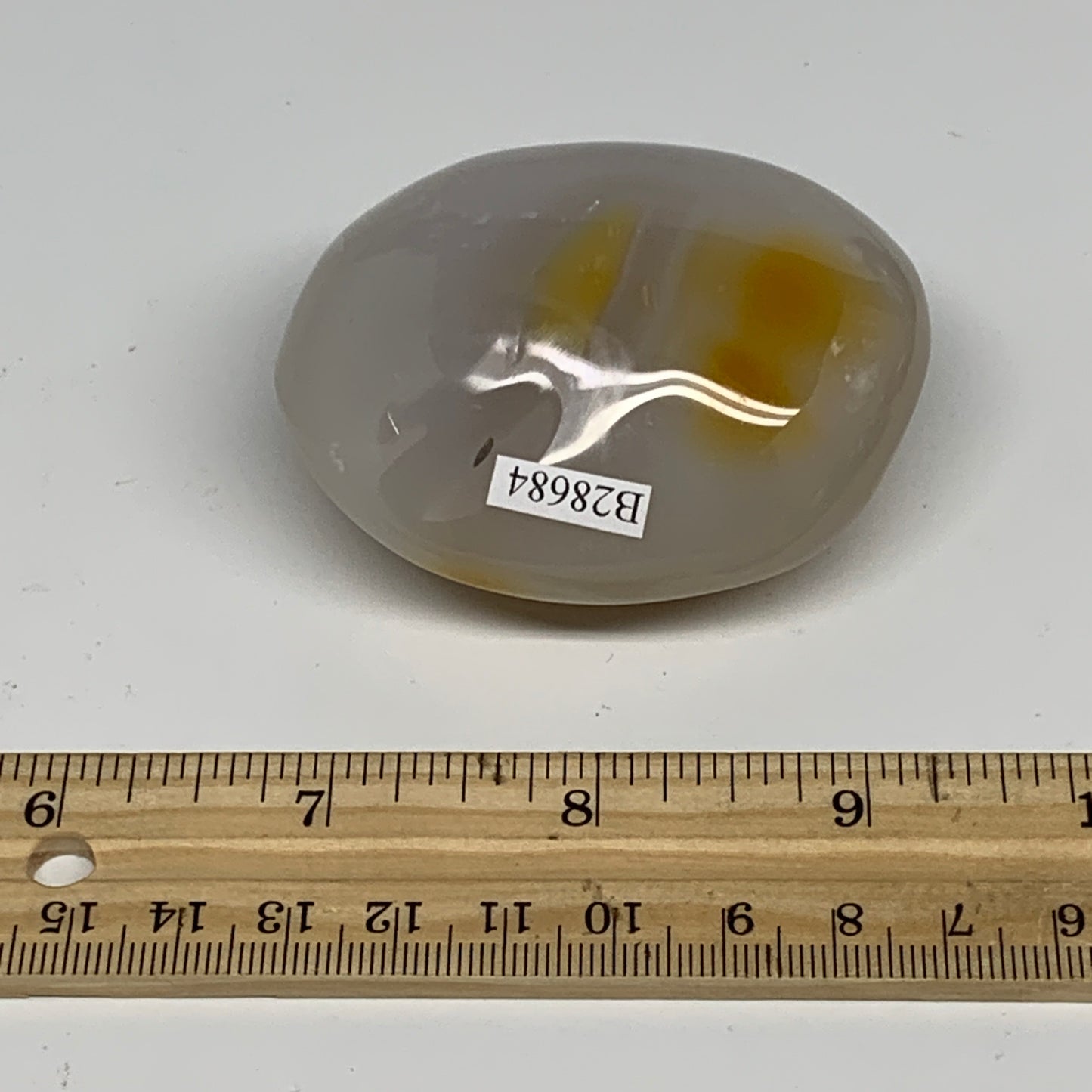161.8g, 2.6"x2.2"x1.4" Orca Agate Palm-Stone Reiki Energy Crystal Reiki, B28684