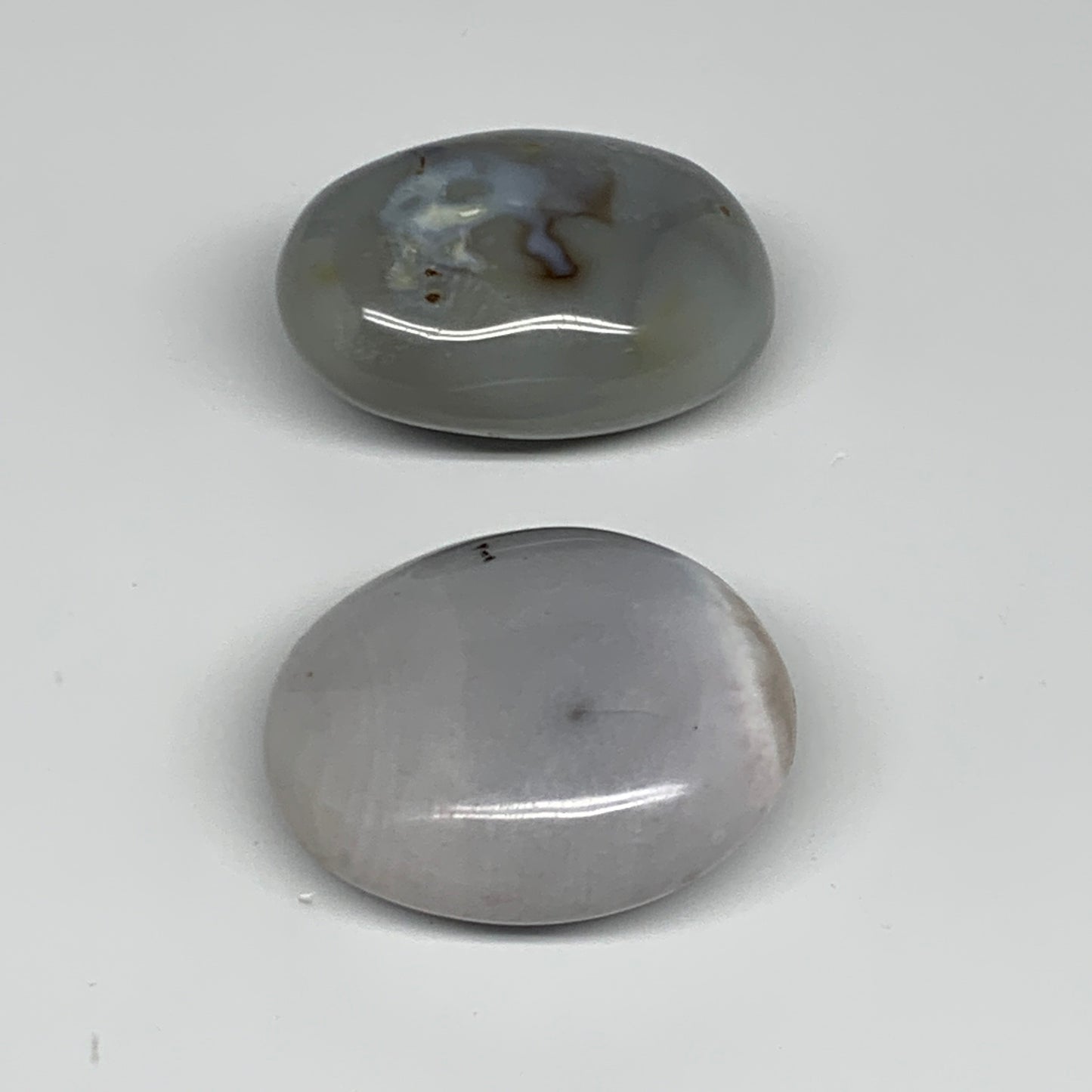 164.4g, 2"-2.1", 2pcs, Orca Agate Palm-Stone Reiki Energy Crystal Reiki, B27887