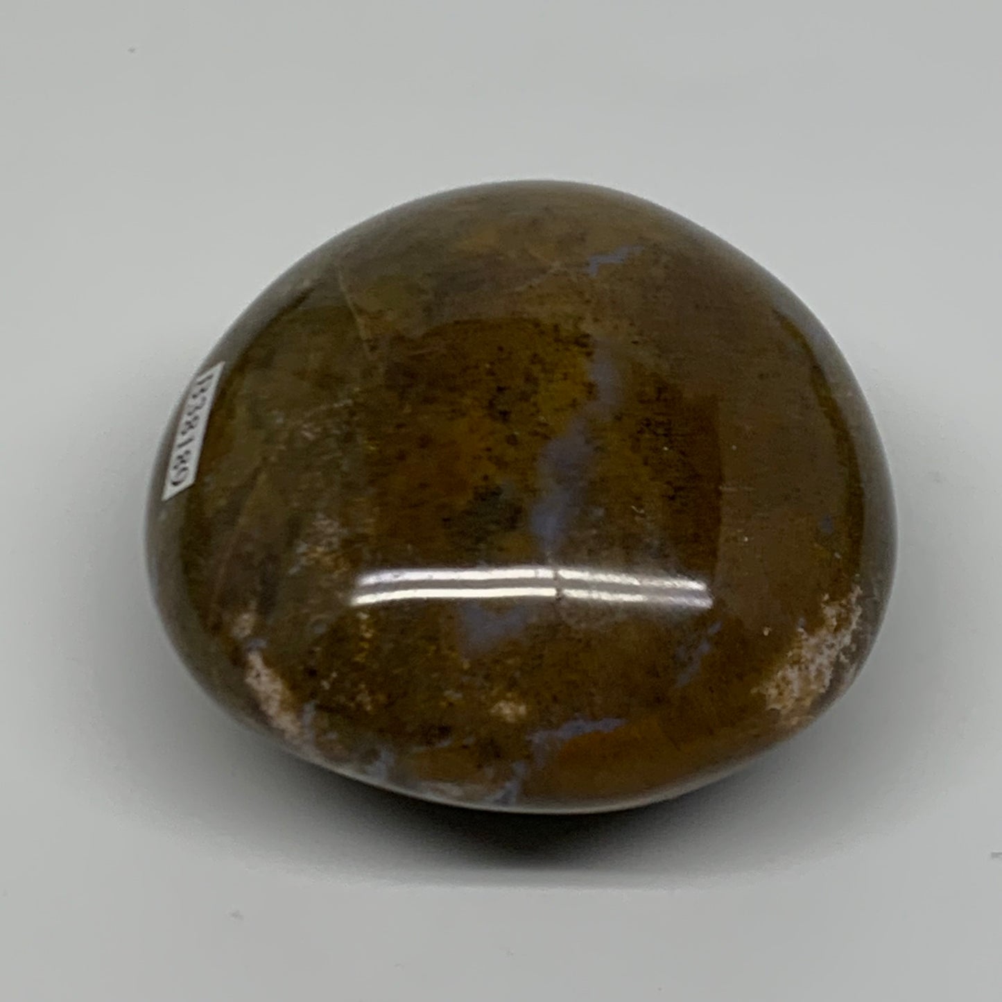 261g, 2.8"x2.7"x1.7" Natural Ocean Jasper Palm-Stone Orbicular Jasper, B38189