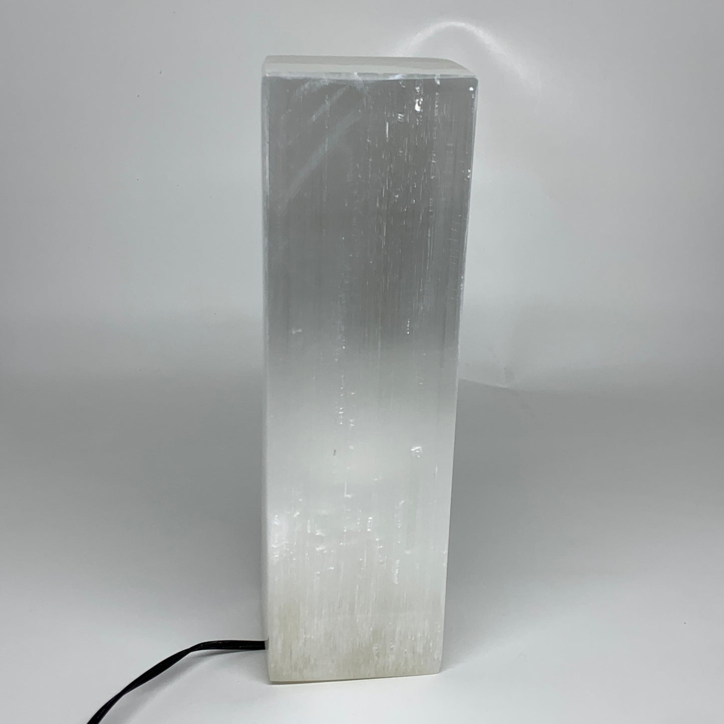 11.1 lbs. 11.5"x3.5", Rectangle Selenite (Satin Spar) Lamp, w/6ft Chord, B35795