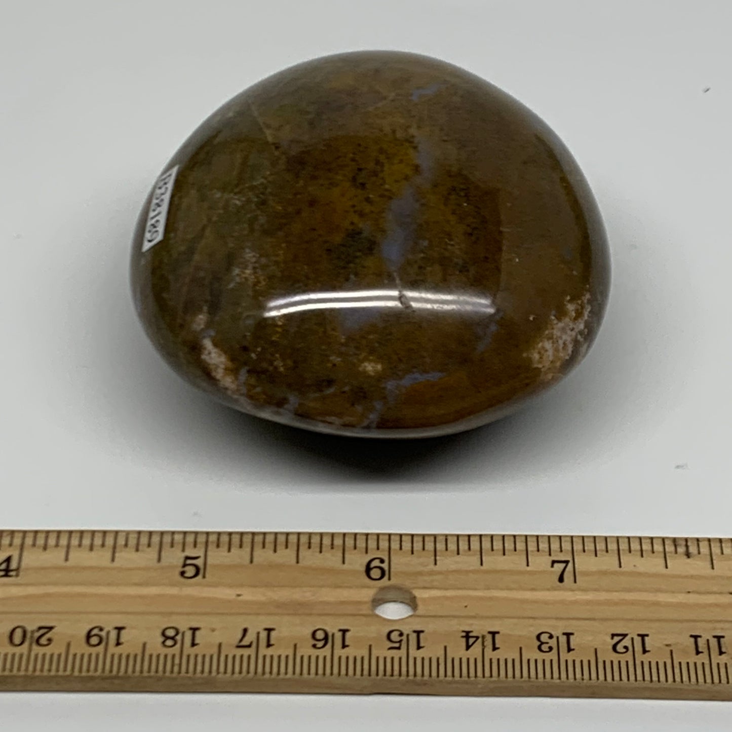 261g, 2.8"x2.7"x1.7" Natural Ocean Jasper Palm-Stone Orbicular Jasper, B38189