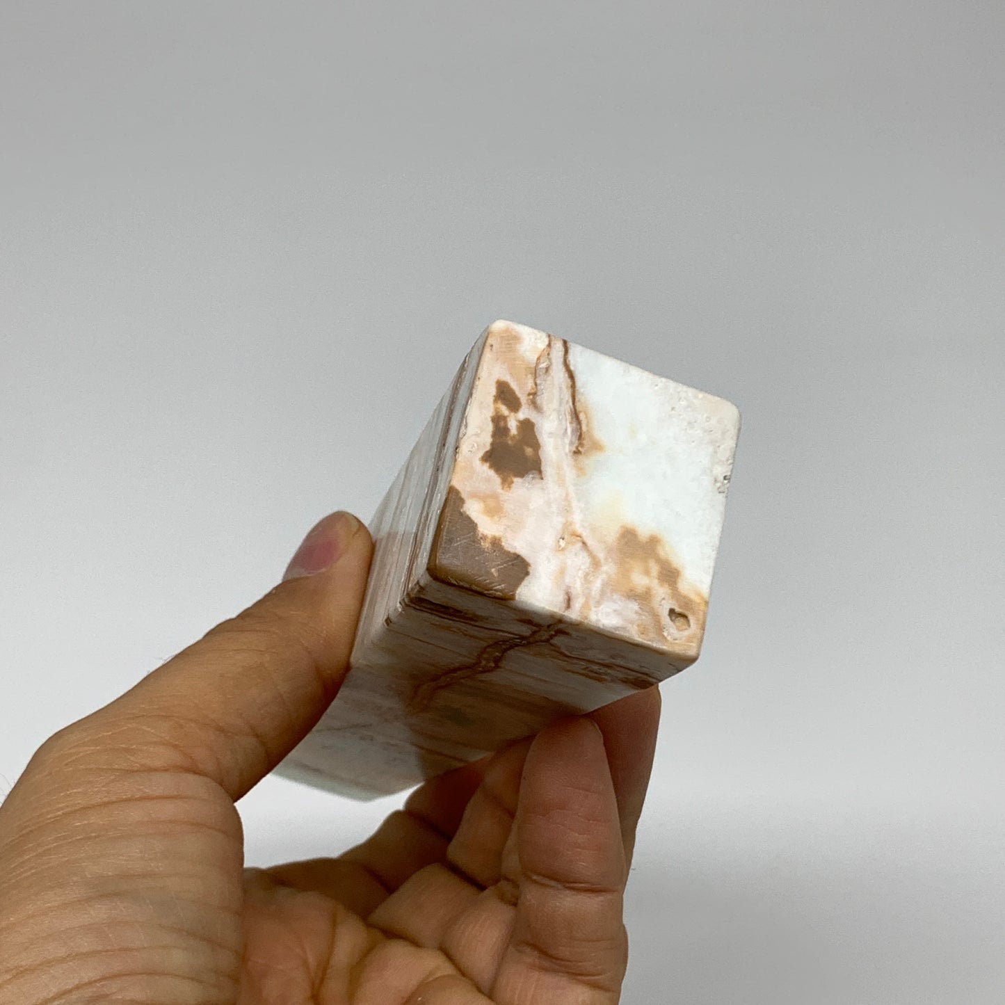 0.69 lbs, 6"x1.4"x1.4", Caribbean Calcite Tower Gemstone @Afghanistan, B33702