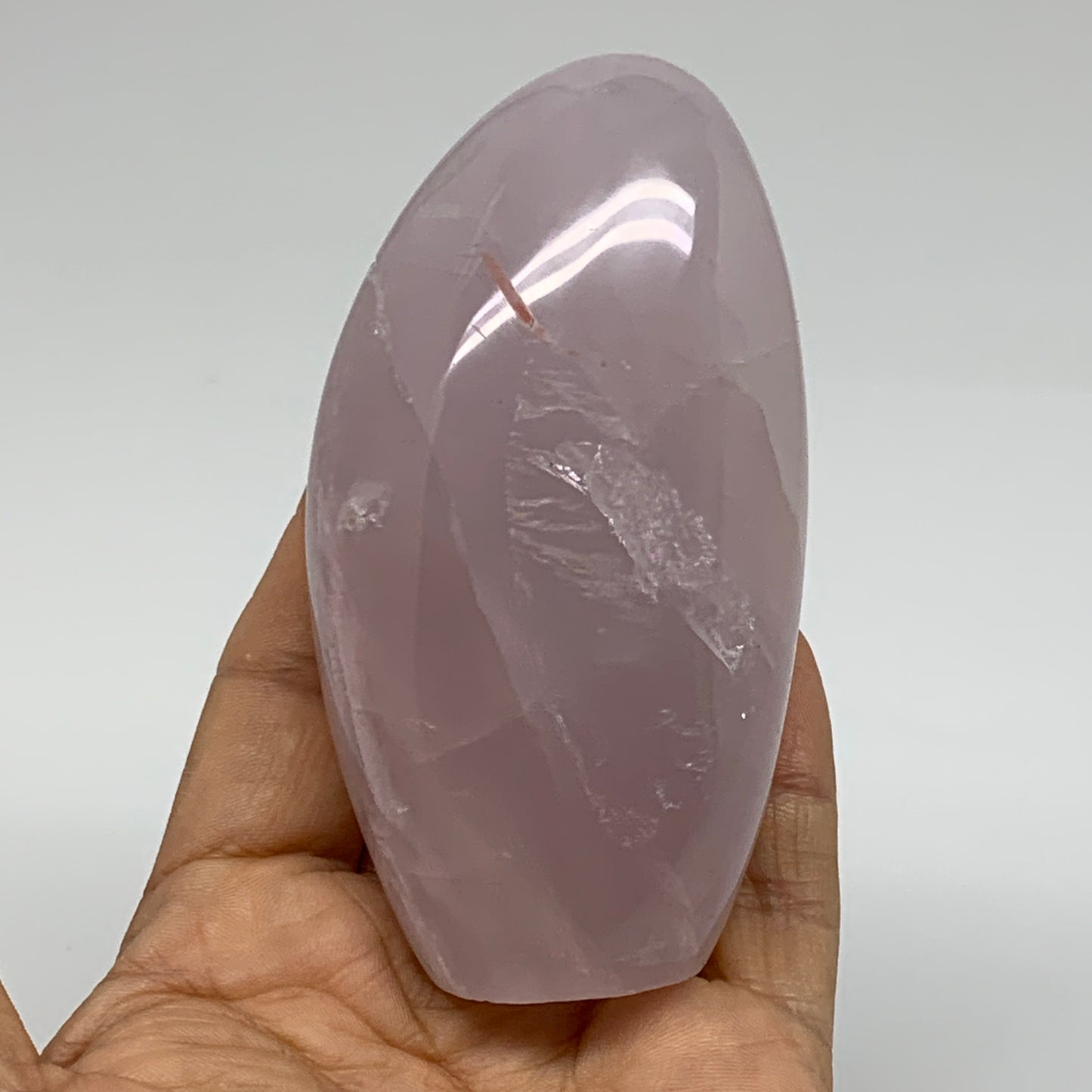 0.63 lbs, 3.7"x2"x1.6", Rose Quartz Crystal Freeform Polished Crystal, B37345