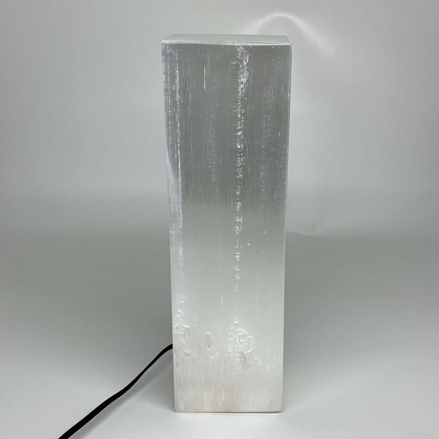 11.1 lbs. 11.5"x3.5", Rectangle Selenite (Satin Spar) Lamp, w/6ft Chord, B35795