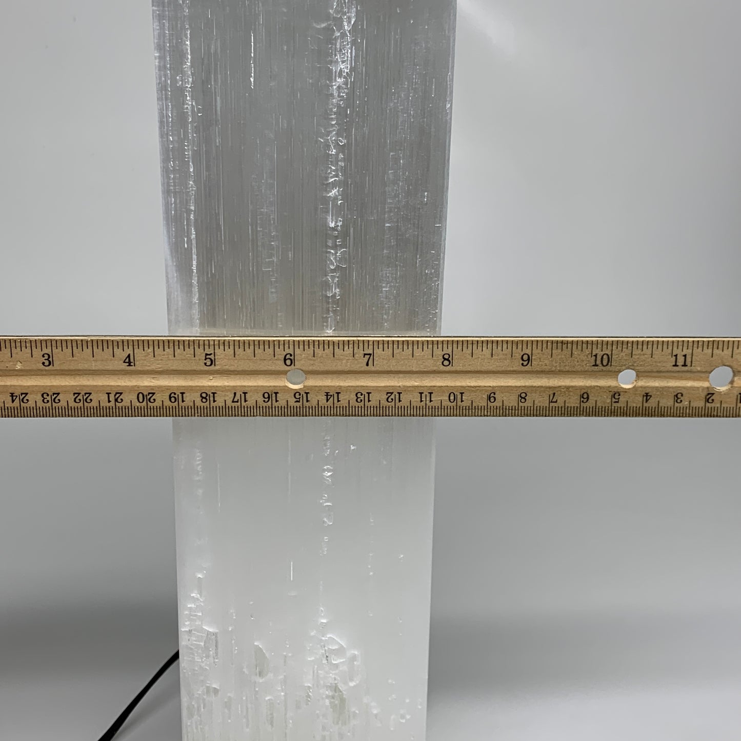 11.1 lbs. 11.5"x3.5", Rectangle Selenite (Satin Spar) Lamp, w/6ft Chord, B35795