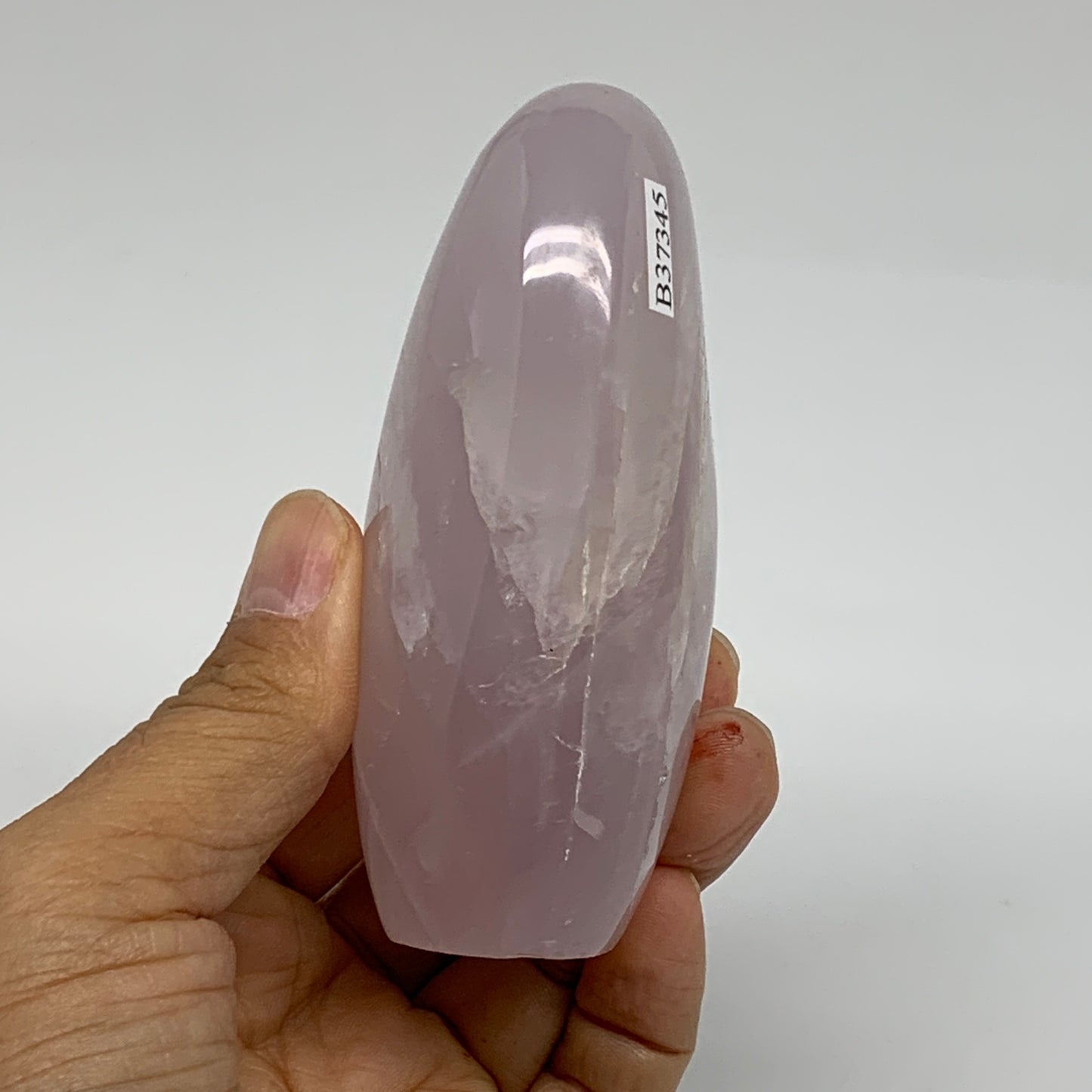 0.63 lbs, 3.7"x2"x1.6", Rose Quartz Crystal Freeform Polished Crystal, B37345