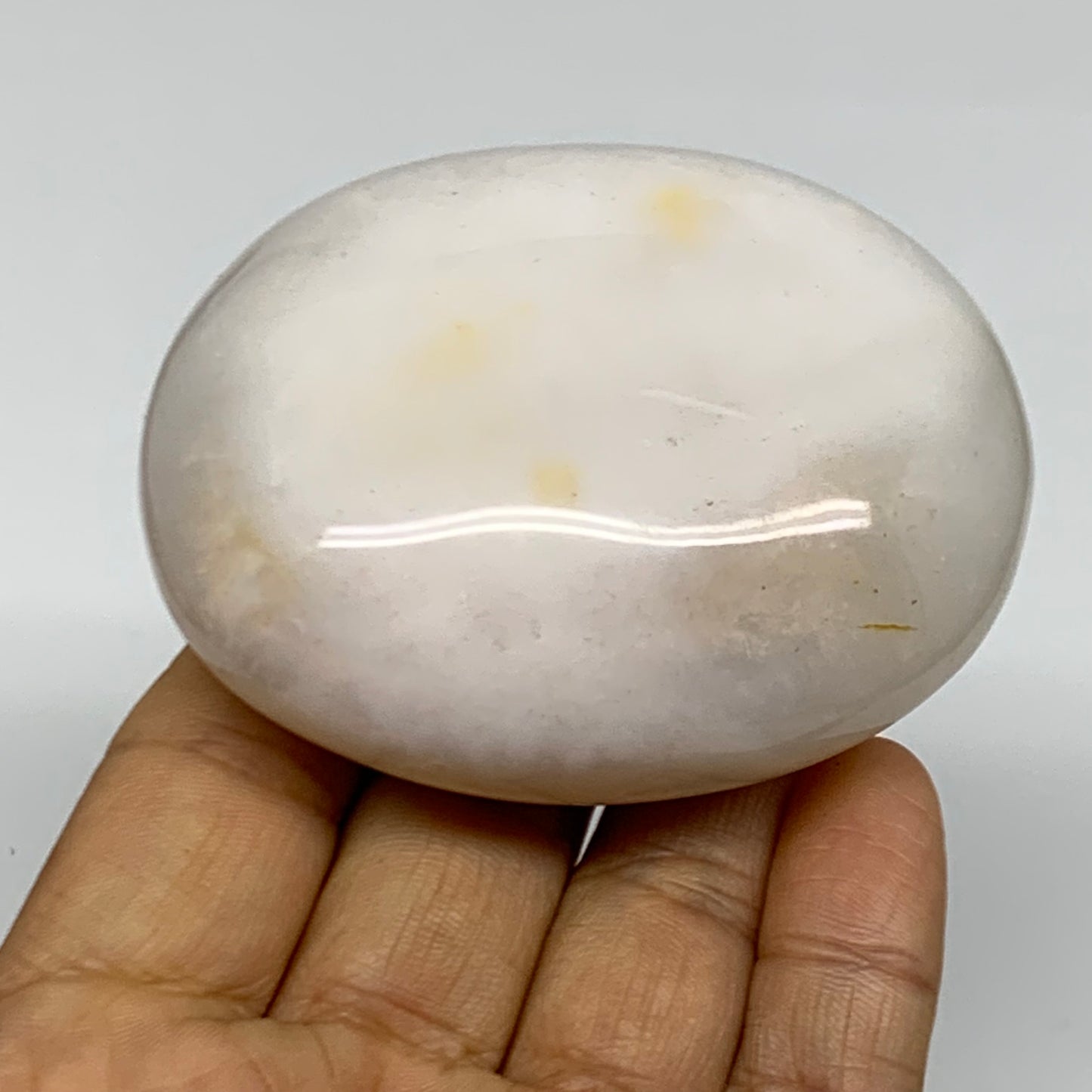 183.7g, 2.8"x2.3"x1.2" Natural Ocean Jasper Palm-Stone Orbicular Jasper, B38190