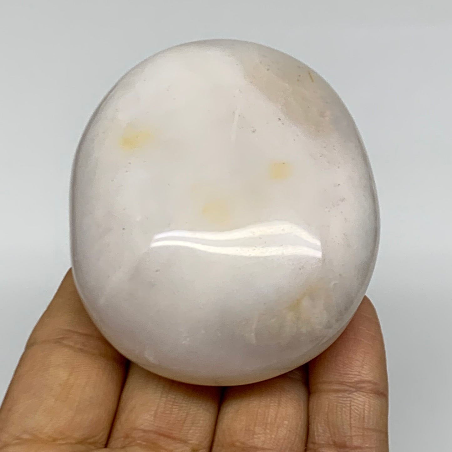 183.7g, 2.8"x2.3"x1.2" Natural Ocean Jasper Palm-Stone Orbicular Jasper, B38190