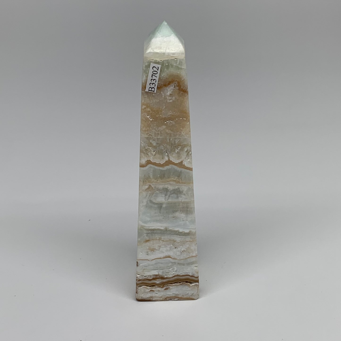 0.69 lbs, 6"x1.4"x1.4", Caribbean Calcite Tower Gemstone @Afghanistan, B33702