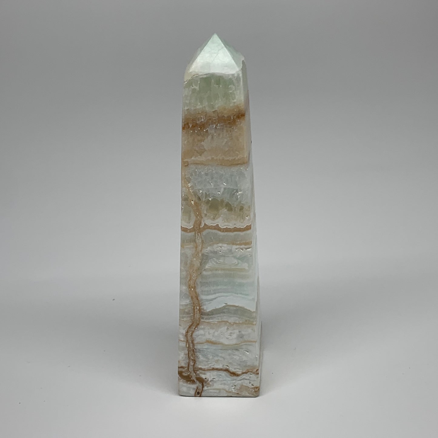 0.69 lbs, 6"x1.4"x1.4", Caribbean Calcite Tower Gemstone @Afghanistan, B33702