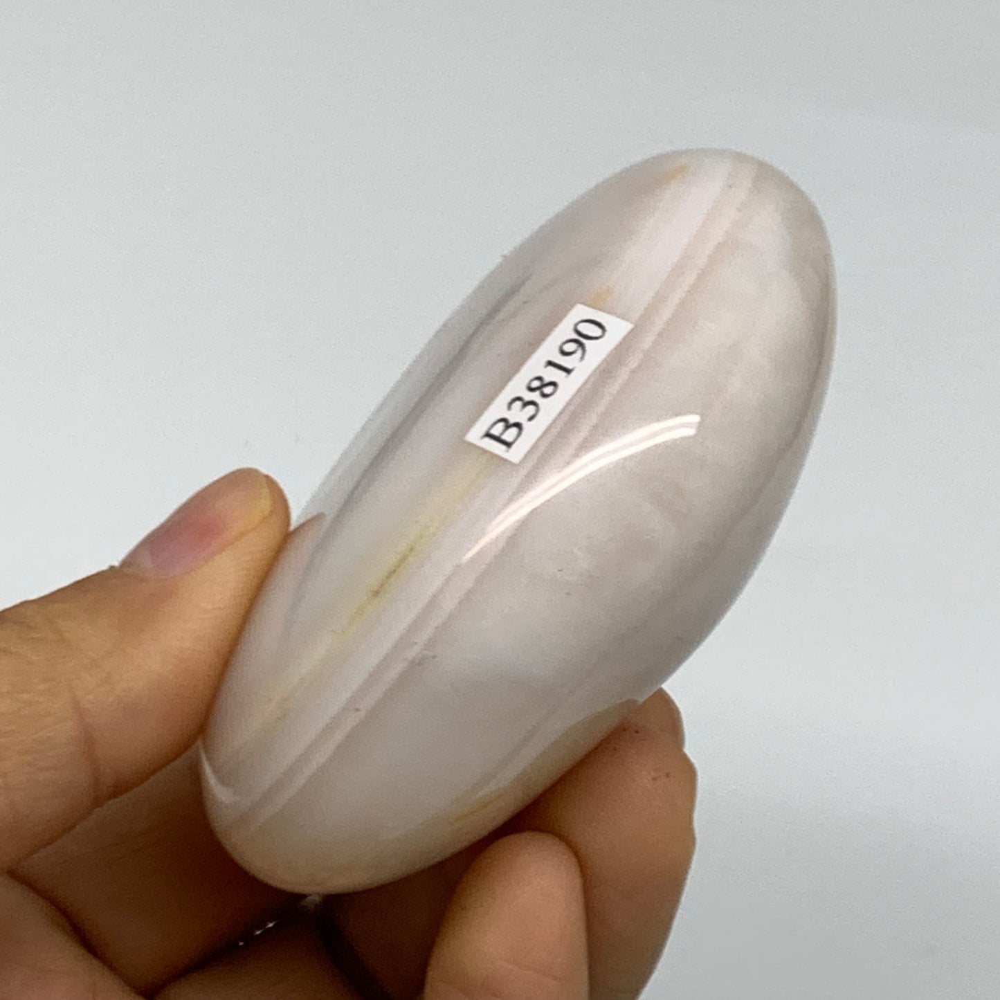 183.7g, 2.8"x2.3"x1.2" Natural Ocean Jasper Palm-Stone Orbicular Jasper, B38190