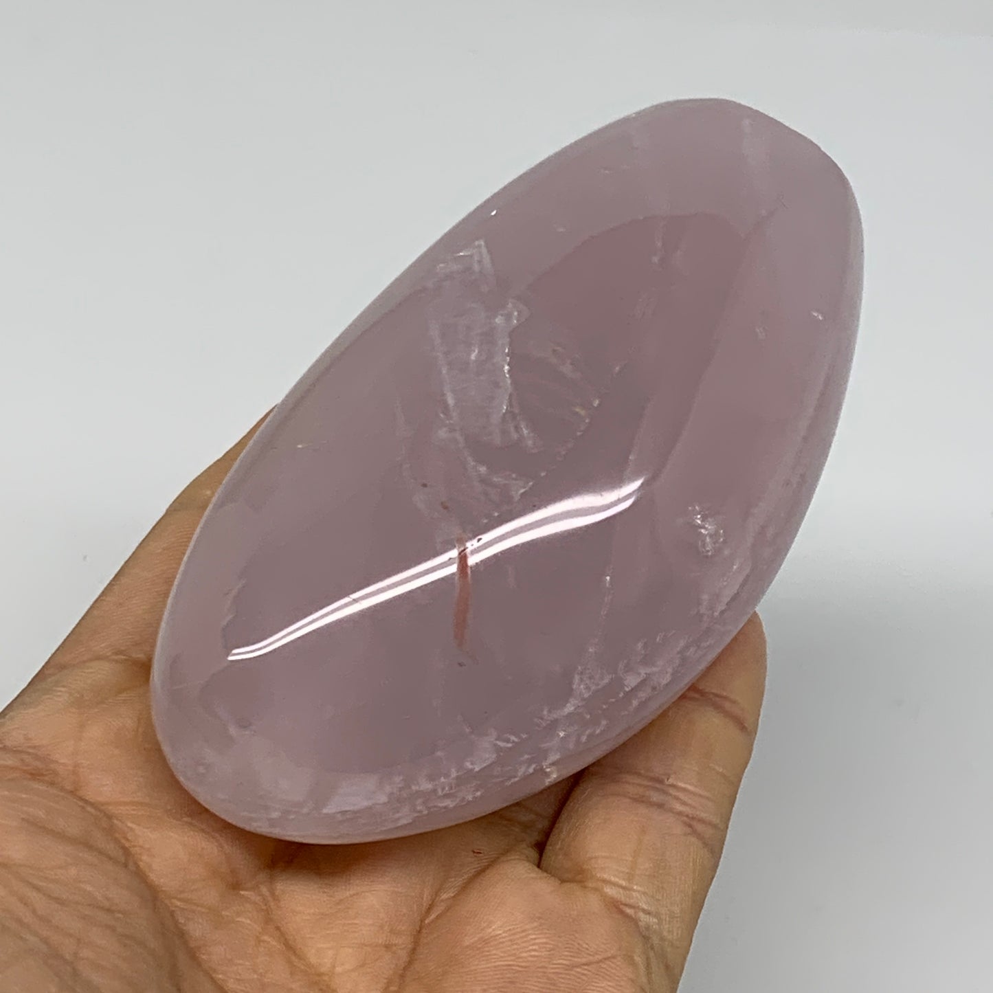 0.63 lbs, 3.7"x2"x1.6", Rose Quartz Crystal Freeform Polished Crystal, B37345