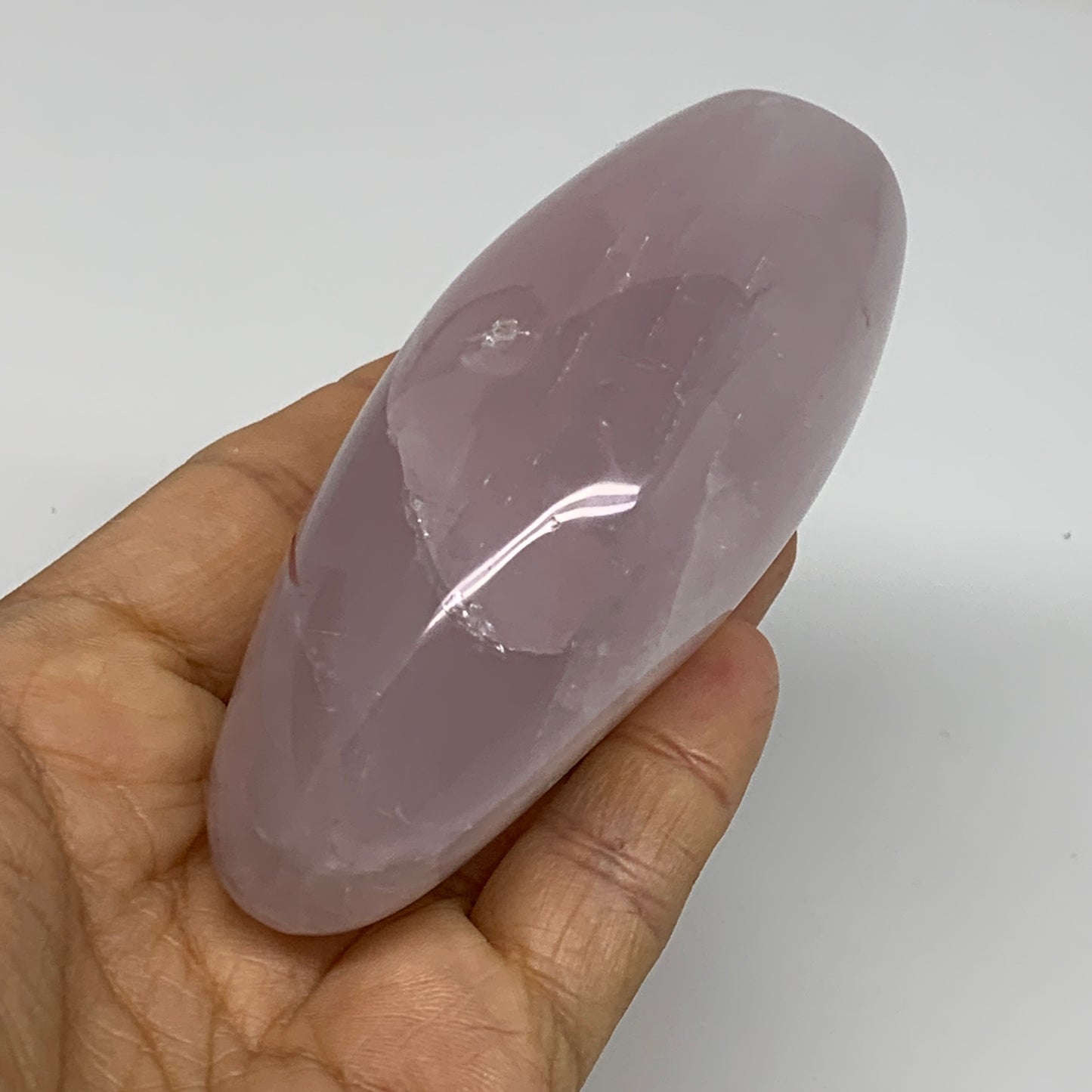 0.63 lbs, 3.7"x2"x1.6", Rose Quartz Crystal Freeform Polished Crystal, B37345