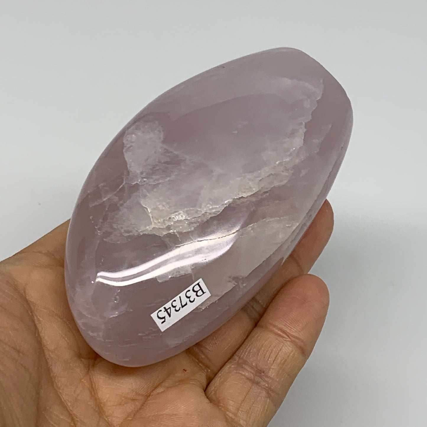 0.63 lbs, 3.7"x2"x1.6", Rose Quartz Crystal Freeform Polished Crystal, B37345