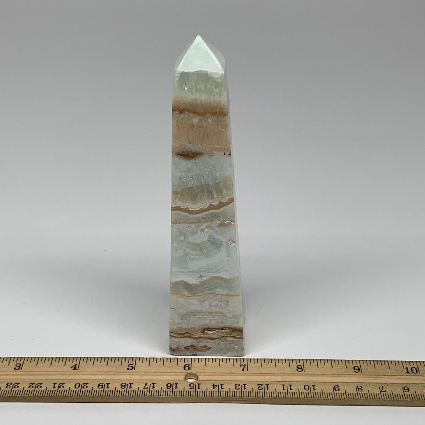 0.69 lbs, 6"x1.4"x1.4", Caribbean Calcite Tower Gemstone @Afghanistan, B33702
