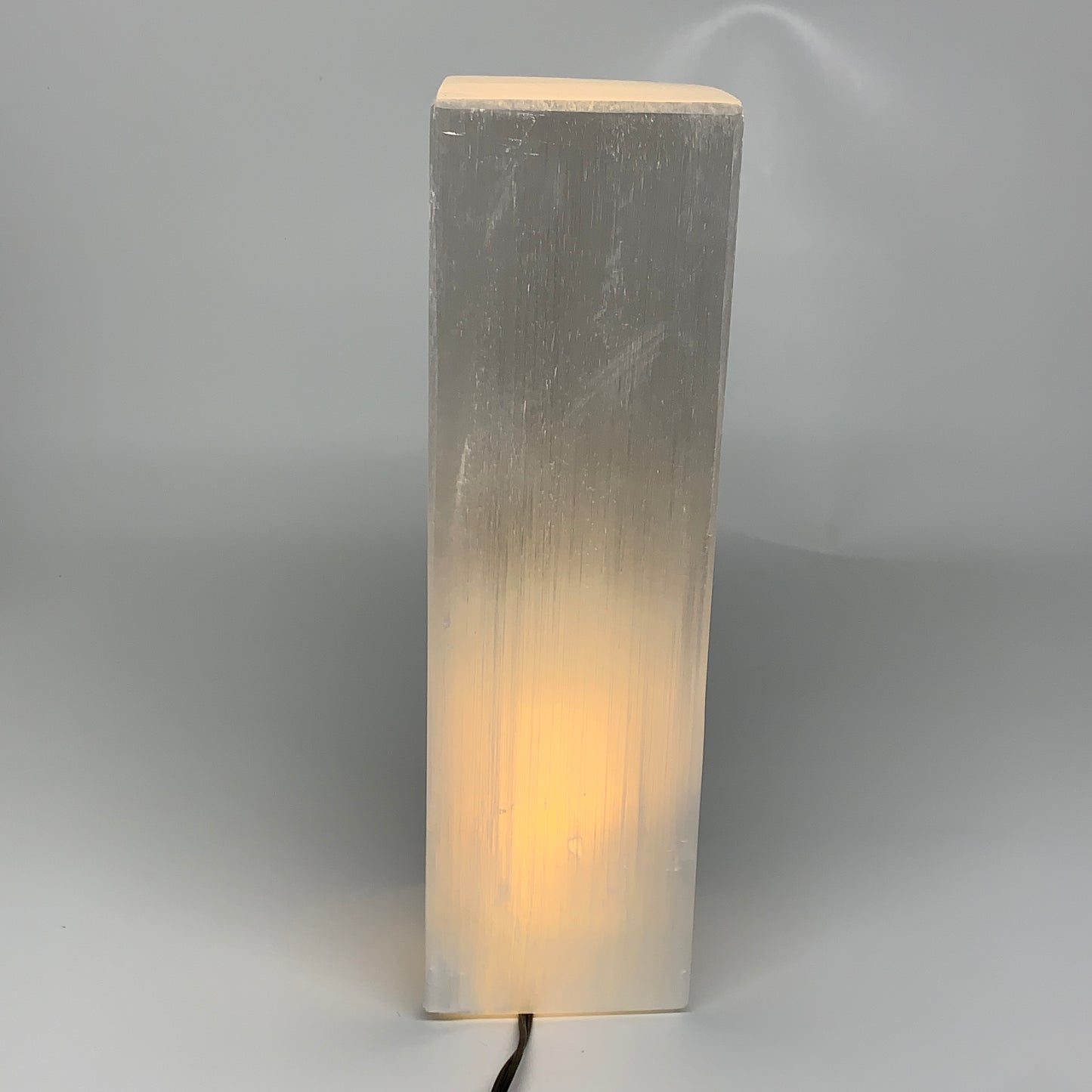 11.5 lbs. 11.75"x3.5", Rectangle Selenite (Satin Spar) Lamp, w/6ft Chord, B35796