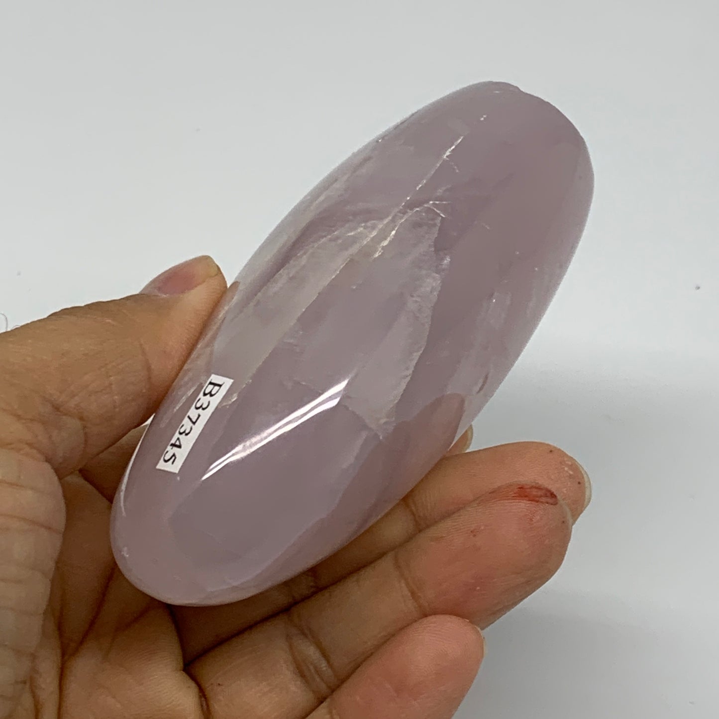 0.63 lbs, 3.7"x2"x1.6", Rose Quartz Crystal Freeform Polished Crystal, B37345