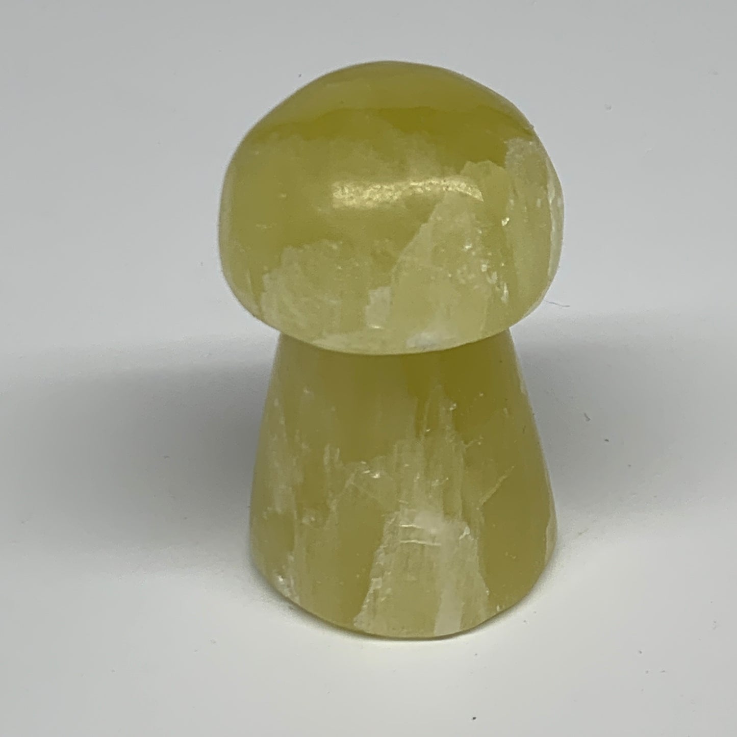 151.5g, 2.5"x1.4" Natural Lemon Calcite Mushroom Gemstone @Pakistan, B31674