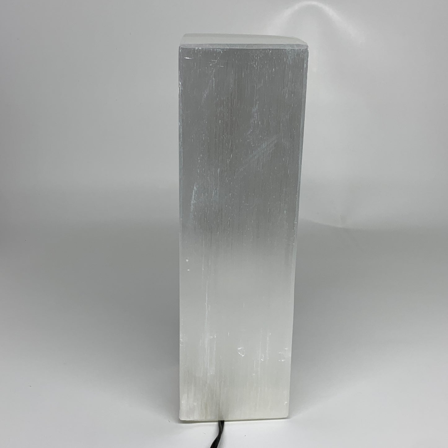 11.5 lbs. 11.75"x3.5", Rectangle Selenite (Satin Spar) Lamp, w/6ft Chord, B35796