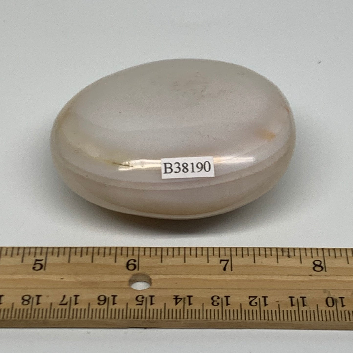 183.7g, 2.8"x2.3"x1.2" Natural Ocean Jasper Palm-Stone Orbicular Jasper, B38190