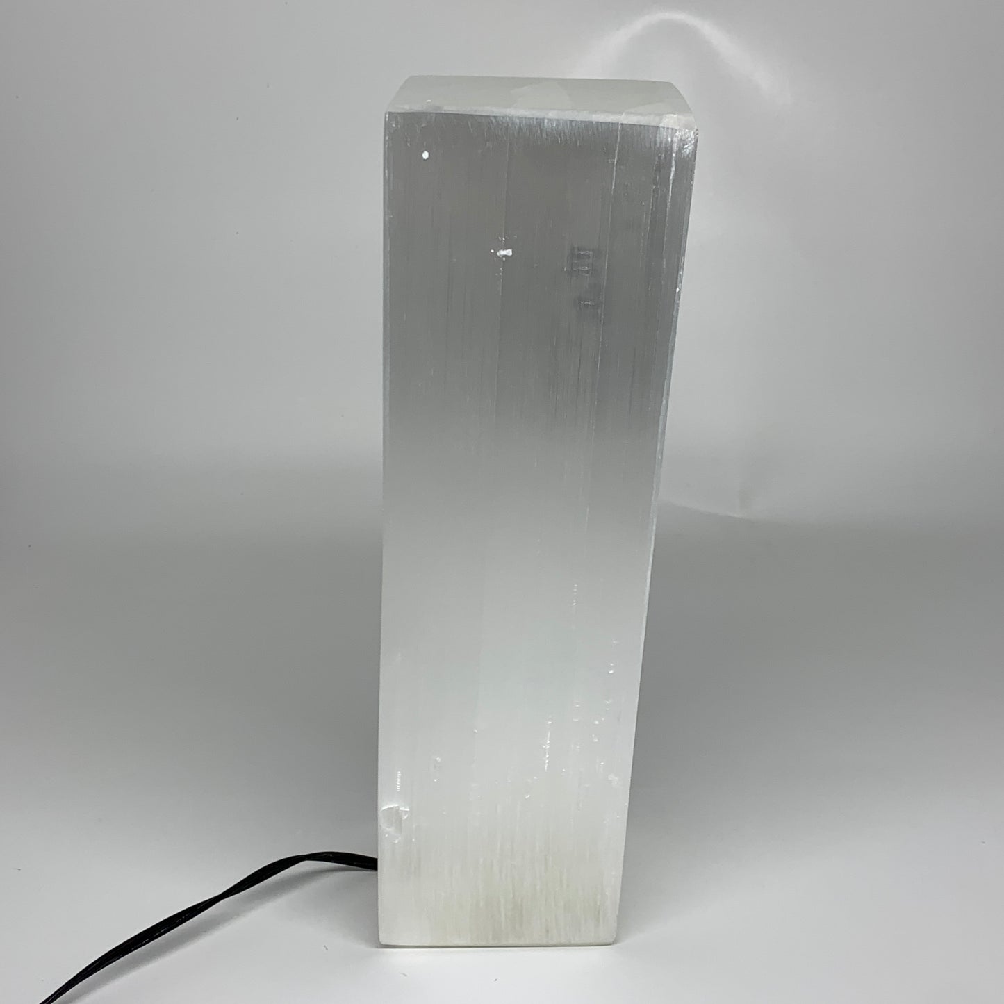 11.5 lbs. 11.75"x3.5", Rectangle Selenite (Satin Spar) Lamp, w/6ft Chord, B35796
