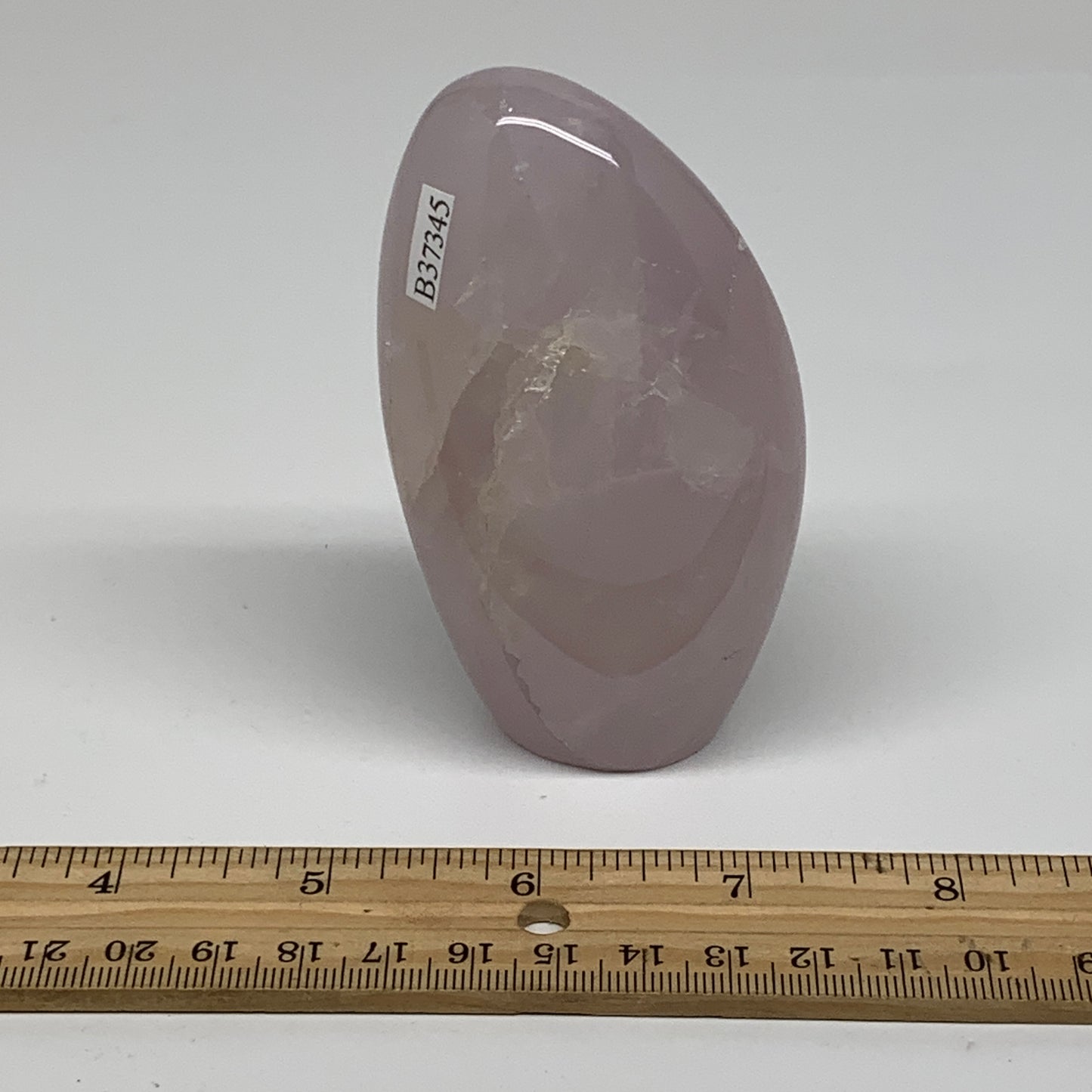 0.63 lbs, 3.7"x2"x1.6", Rose Quartz Crystal Freeform Polished Crystal, B37345