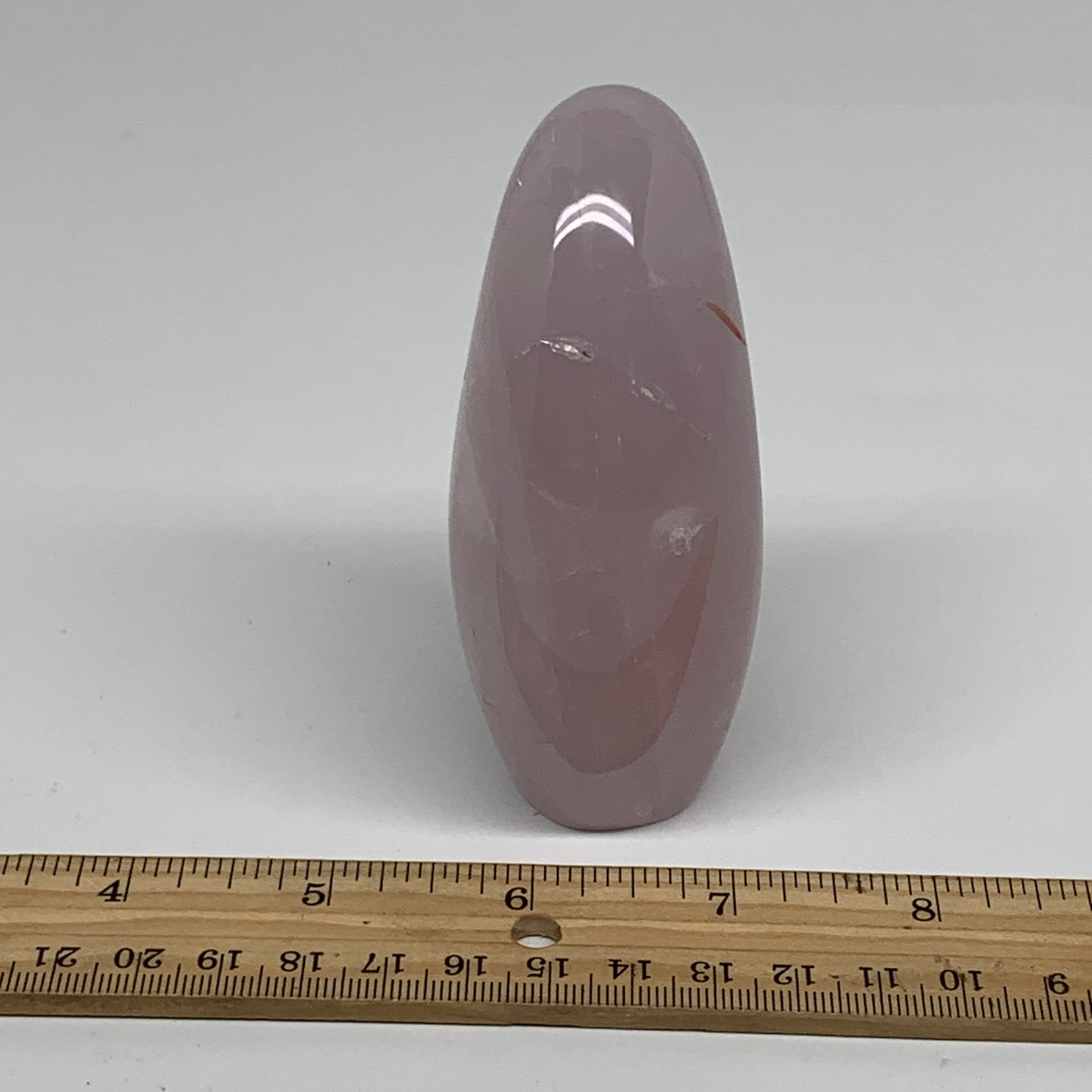 0.63 lbs, 3.7"x2"x1.6", Rose Quartz Crystal Freeform Polished Crystal, B37345