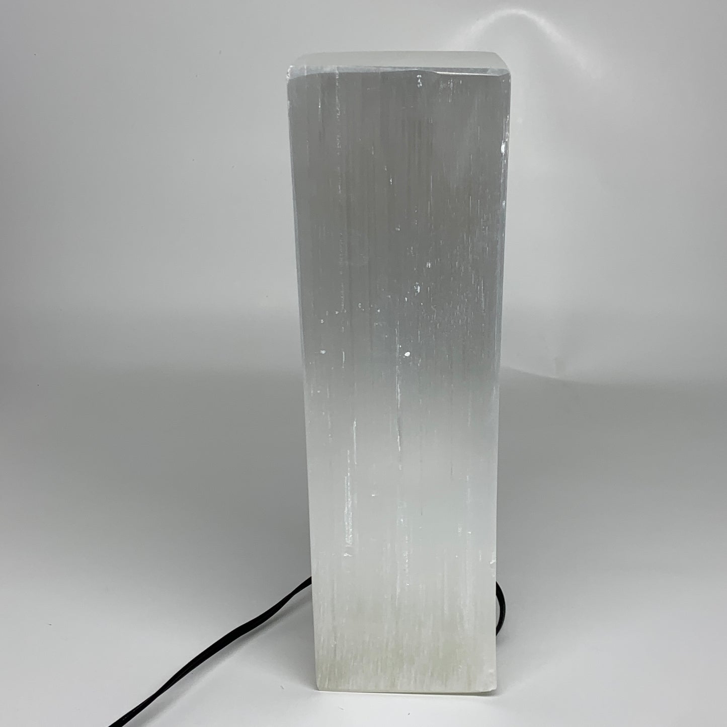 11.5 lbs. 11.75"x3.5", Rectangle Selenite (Satin Spar) Lamp, w/6ft Chord, B35796