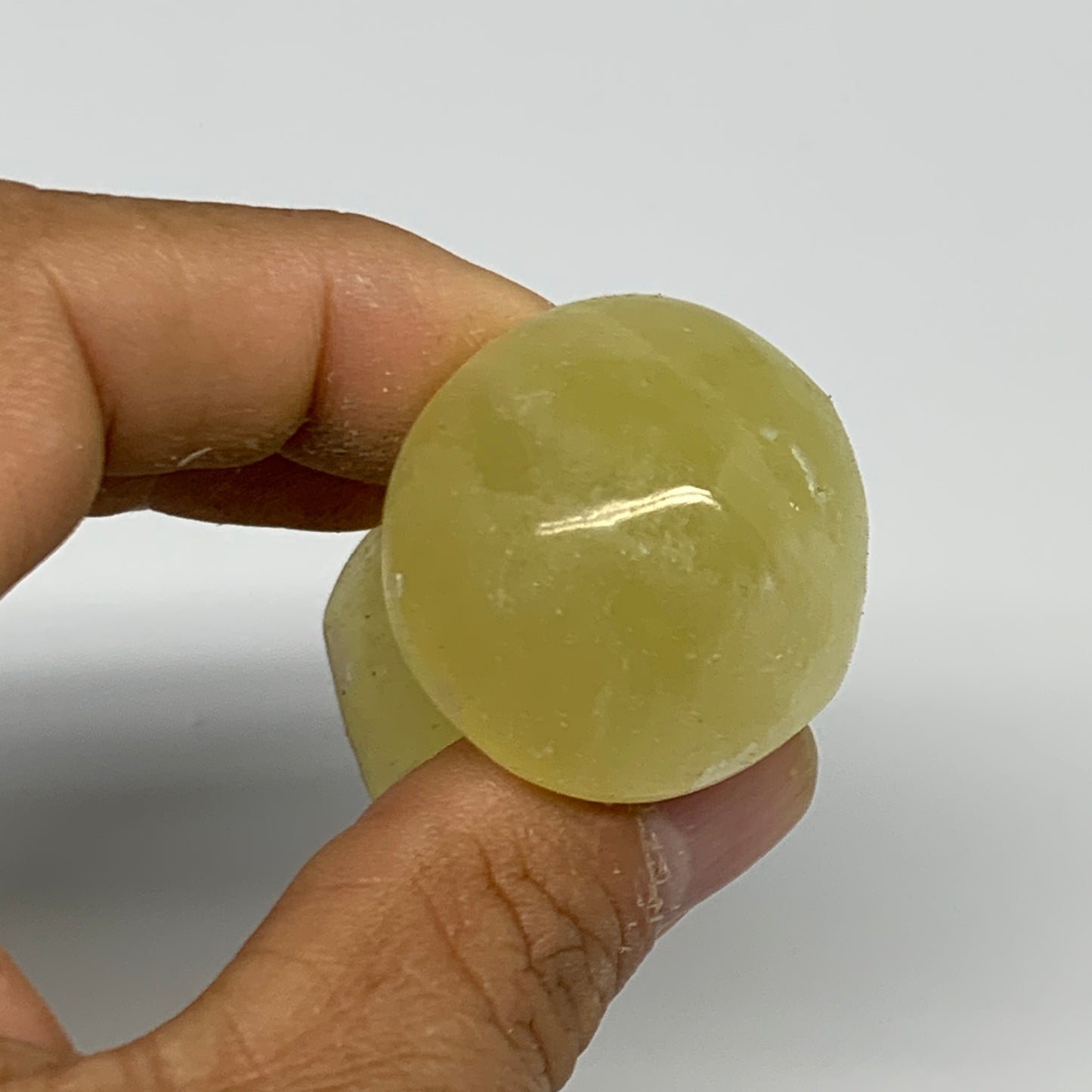 72g, 1.9"x1.2" Natural Lemon Calcite Mushroom Gemstone @Pakistan, B31673