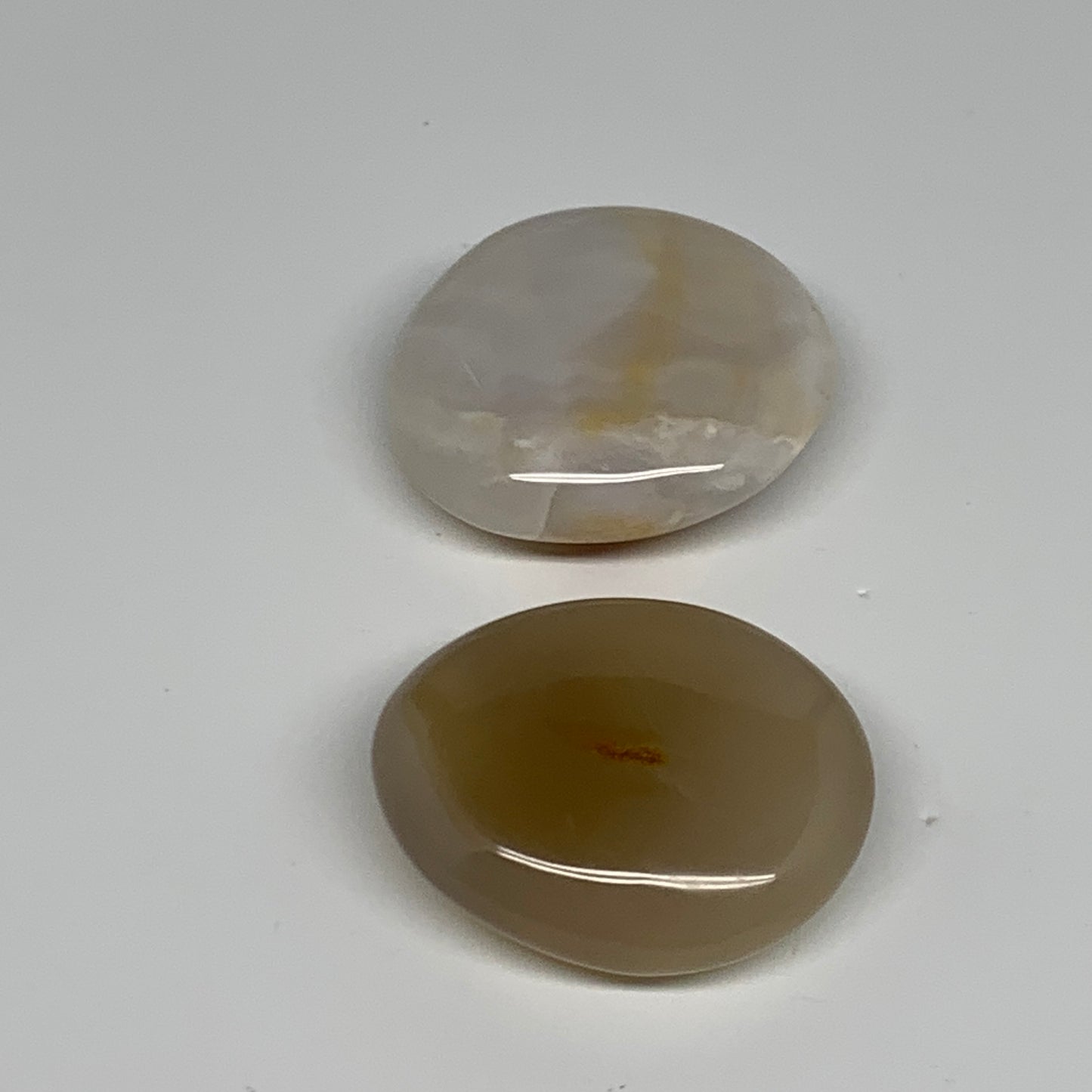 146.9g, 2.1", 2pcs, Orca Agate Palm-Stone Reiki Energy Crystal Reiki, B27890