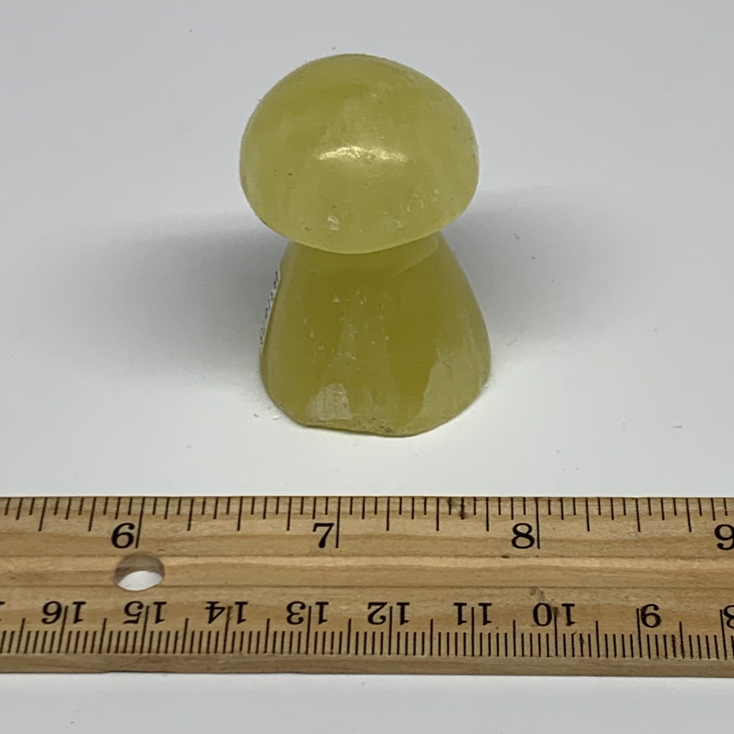 72g, 1.9"x1.2" Natural Lemon Calcite Mushroom Gemstone @Pakistan, B31673