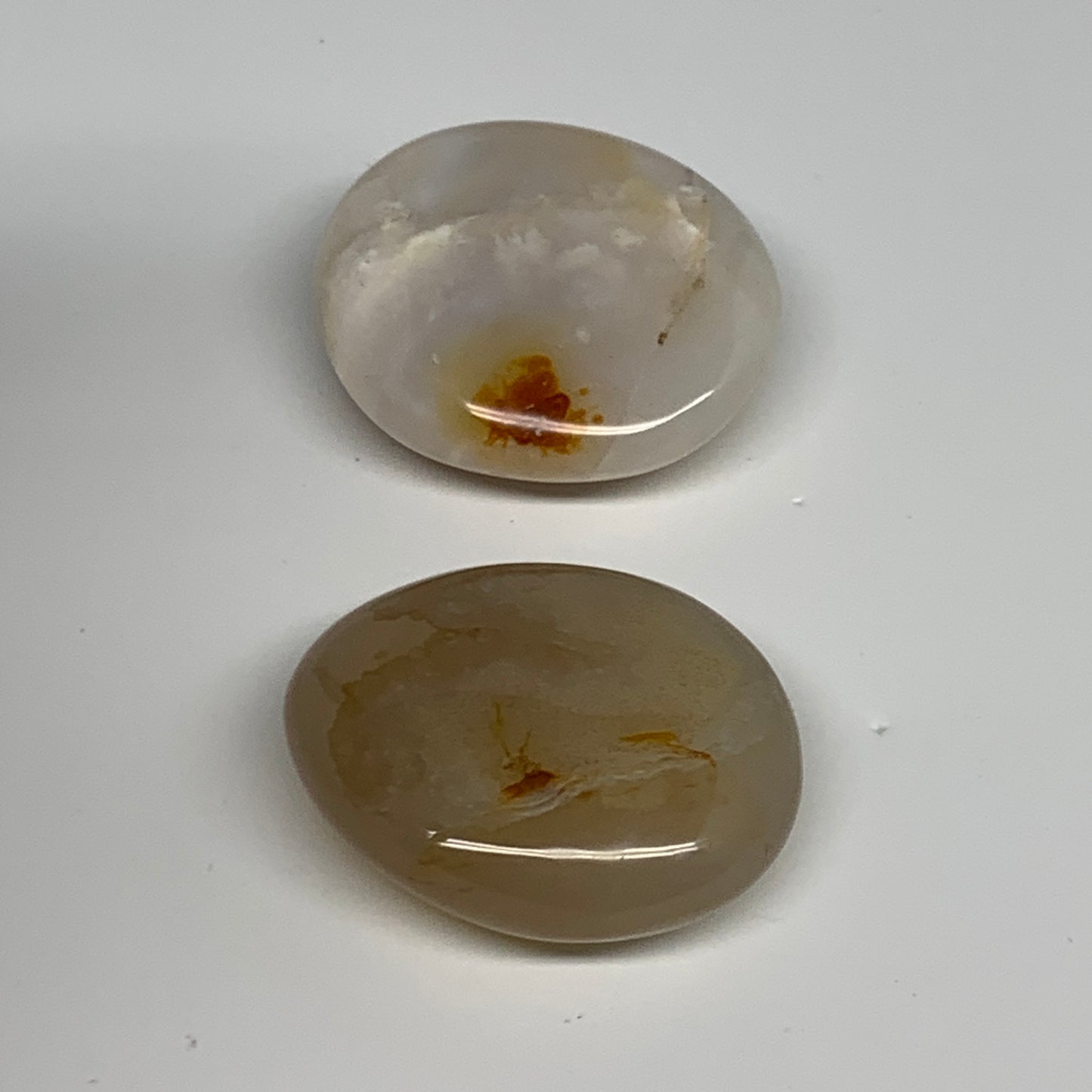 146.9g, 2.1", 2pcs, Orca Agate Palm-Stone Reiki Energy Crystal Reiki, B27890