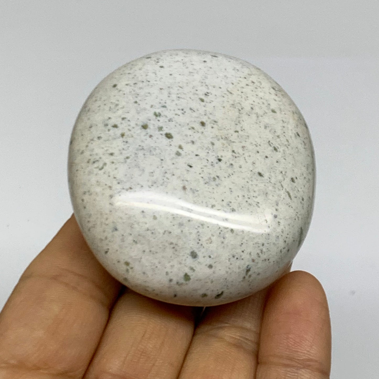 116.6g, 2.3"x2"x1.1" Natural Ocean Jasper Palm-Stone Orbicular Jasper, B38192