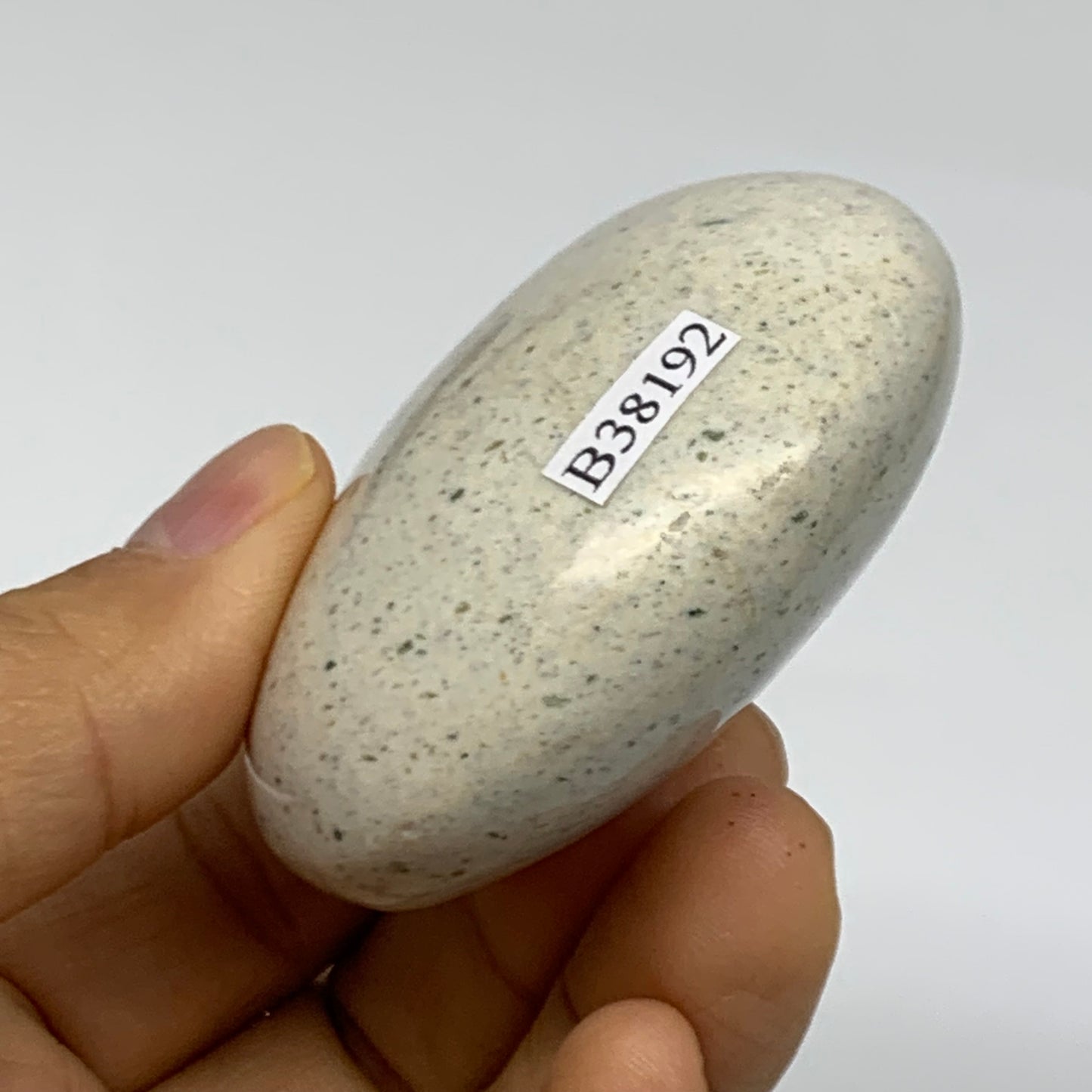 116.6g, 2.3"x2"x1.1" Natural Ocean Jasper Palm-Stone Orbicular Jasper, B38192