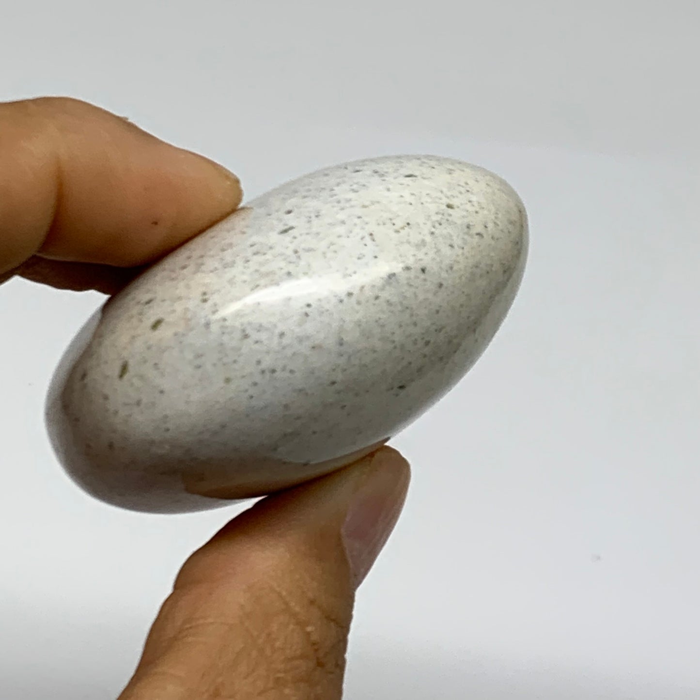 116.6g, 2.3"x2"x1.1" Natural Ocean Jasper Palm-Stone Orbicular Jasper, B38192