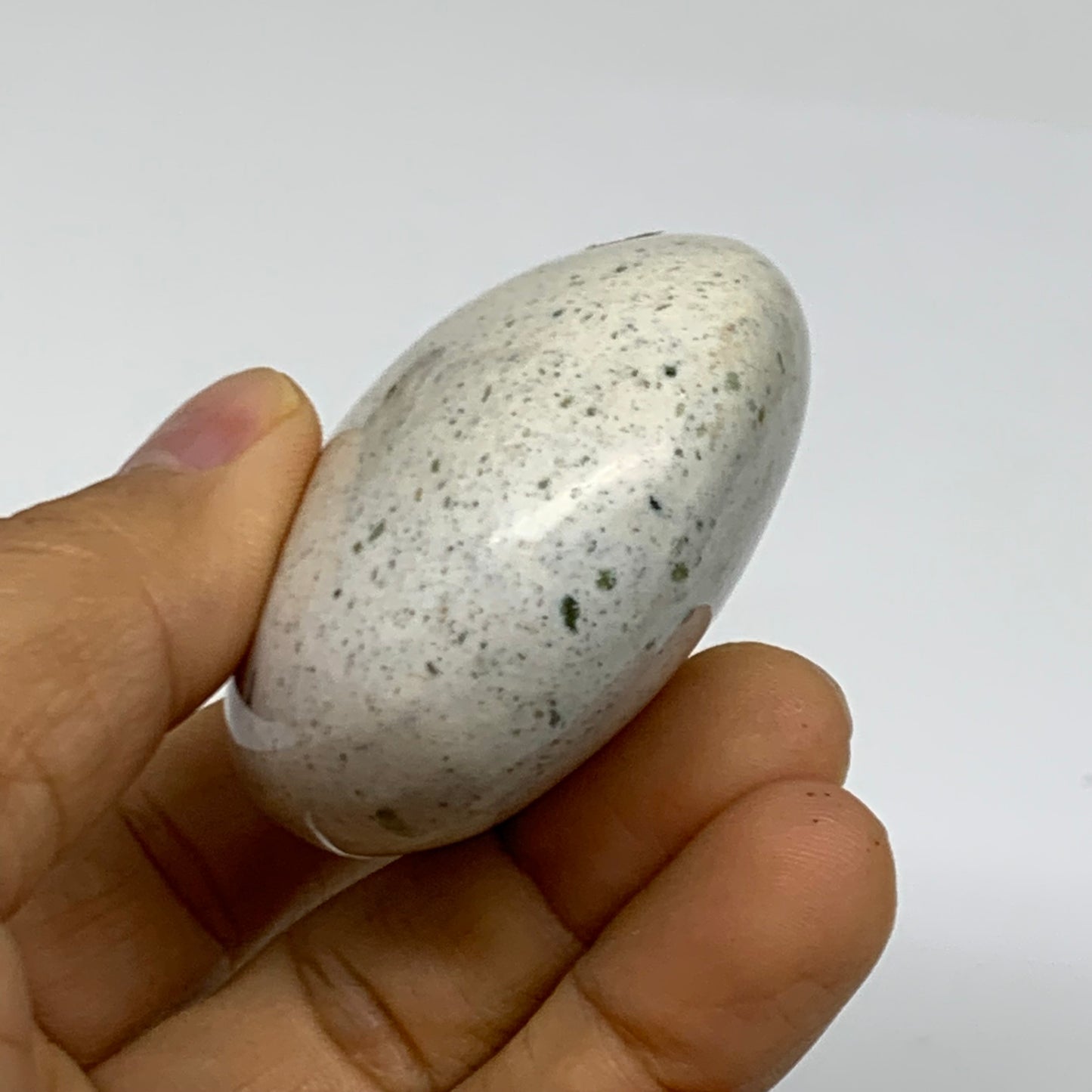 116.6g, 2.3"x2"x1.1" Natural Ocean Jasper Palm-Stone Orbicular Jasper, B38192