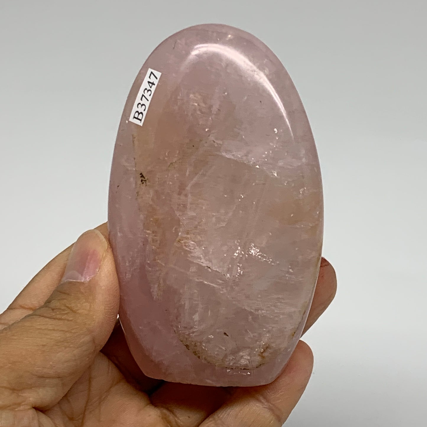 0.49 lbs, 3.5"x2.2"x1.1", Rose Quartz Crystal Freeform Polished Crystal, B37347