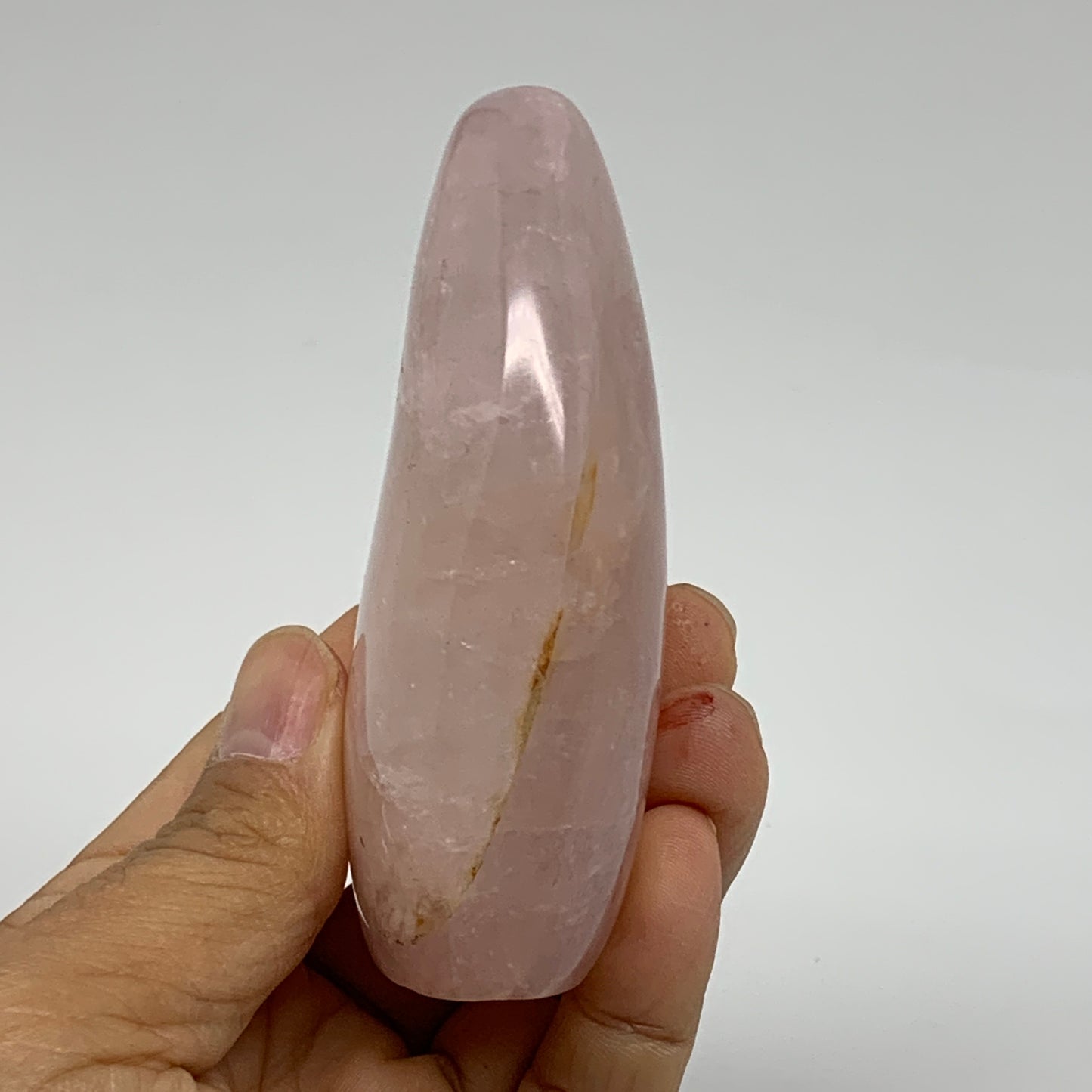 0.49 lbs, 3.5"x2.2"x1.1", Rose Quartz Crystal Freeform Polished Crystal, B37347