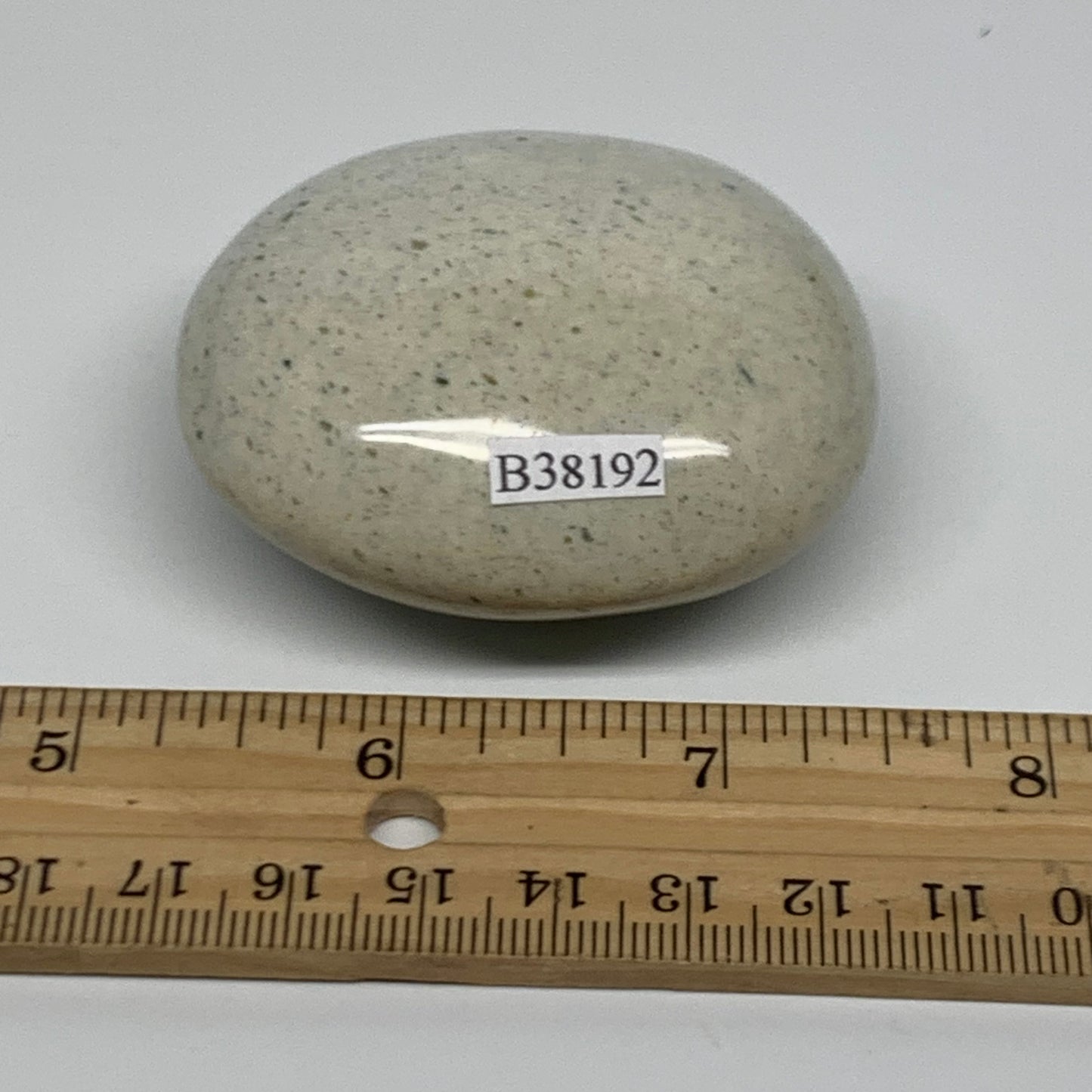 116.6g, 2.3"x2"x1.1" Natural Ocean Jasper Palm-Stone Orbicular Jasper, B38192