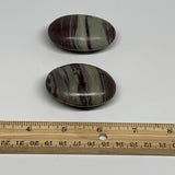 128.7g,  2.1" - 2.2", 2pcs, Narmada Shiva Lingam Palm-Stone Polished, B29404