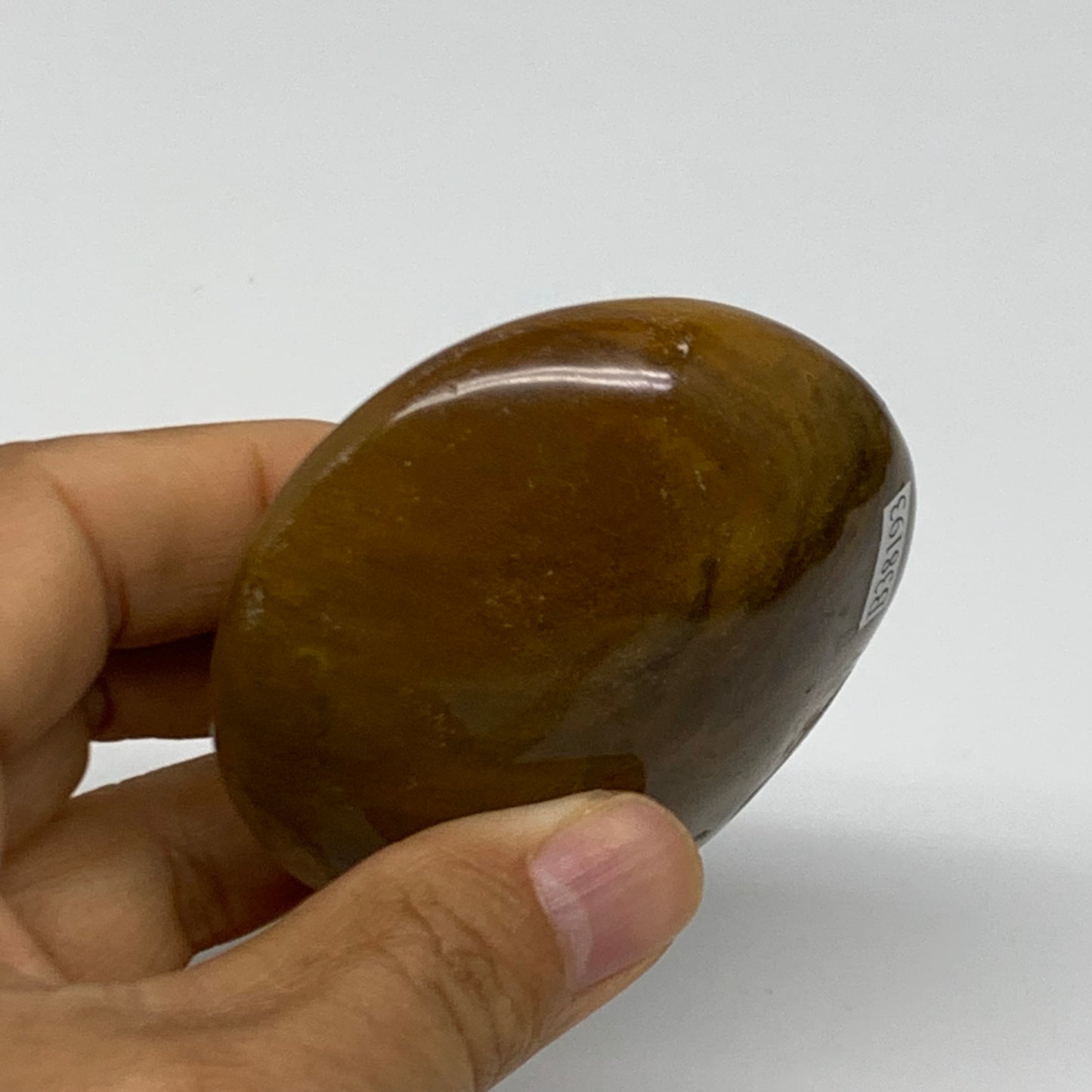 148.9g, 2.6"x2.5"x1" Natural Ocean Jasper Palm-Stone Orbicular Jasper, B38193